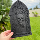 Gothic Window Skull & Roses Wall Decor