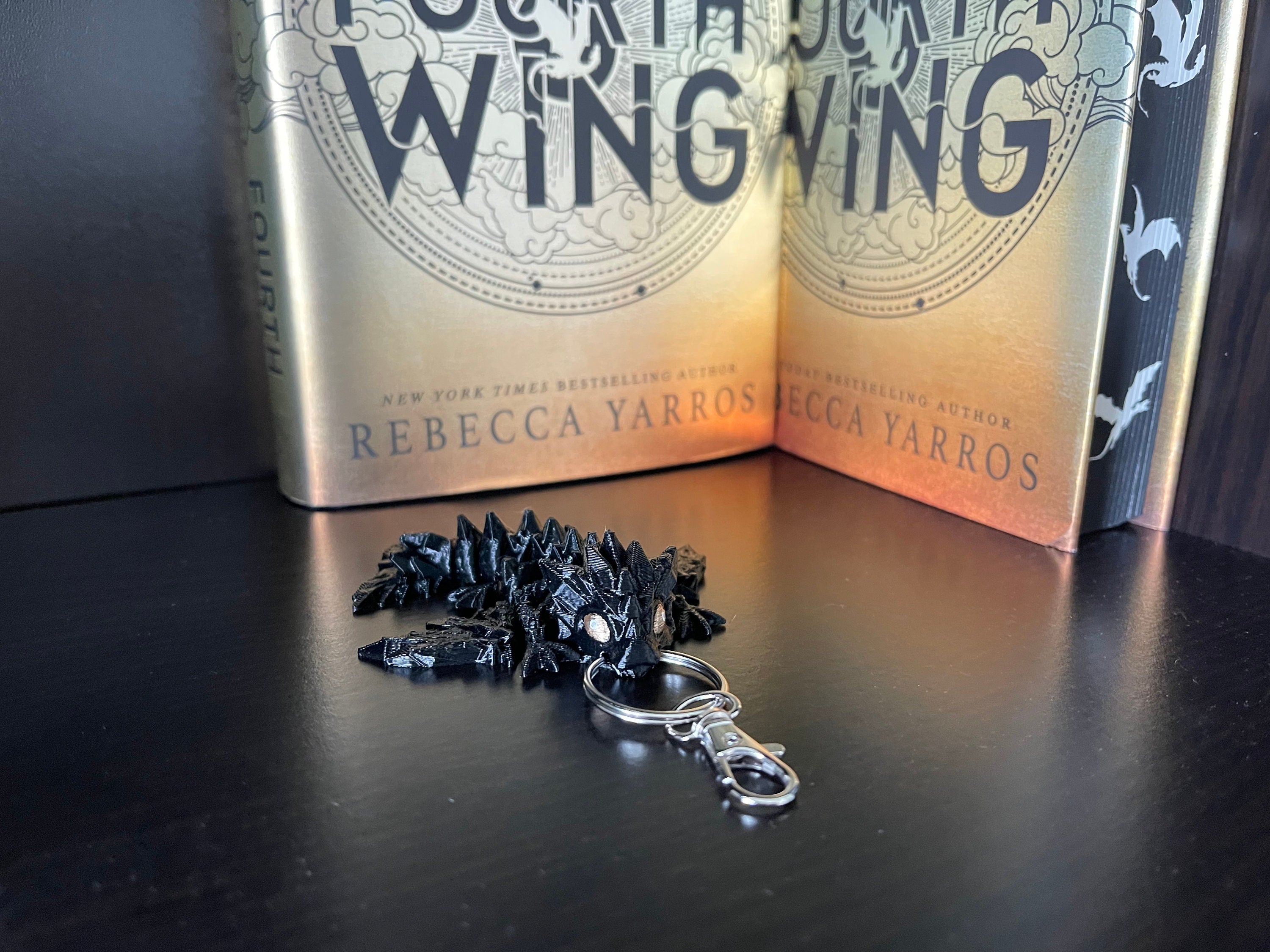 Black or Blue Dragon Keychain Articulating 3D Print-Create Fantasy Crafts