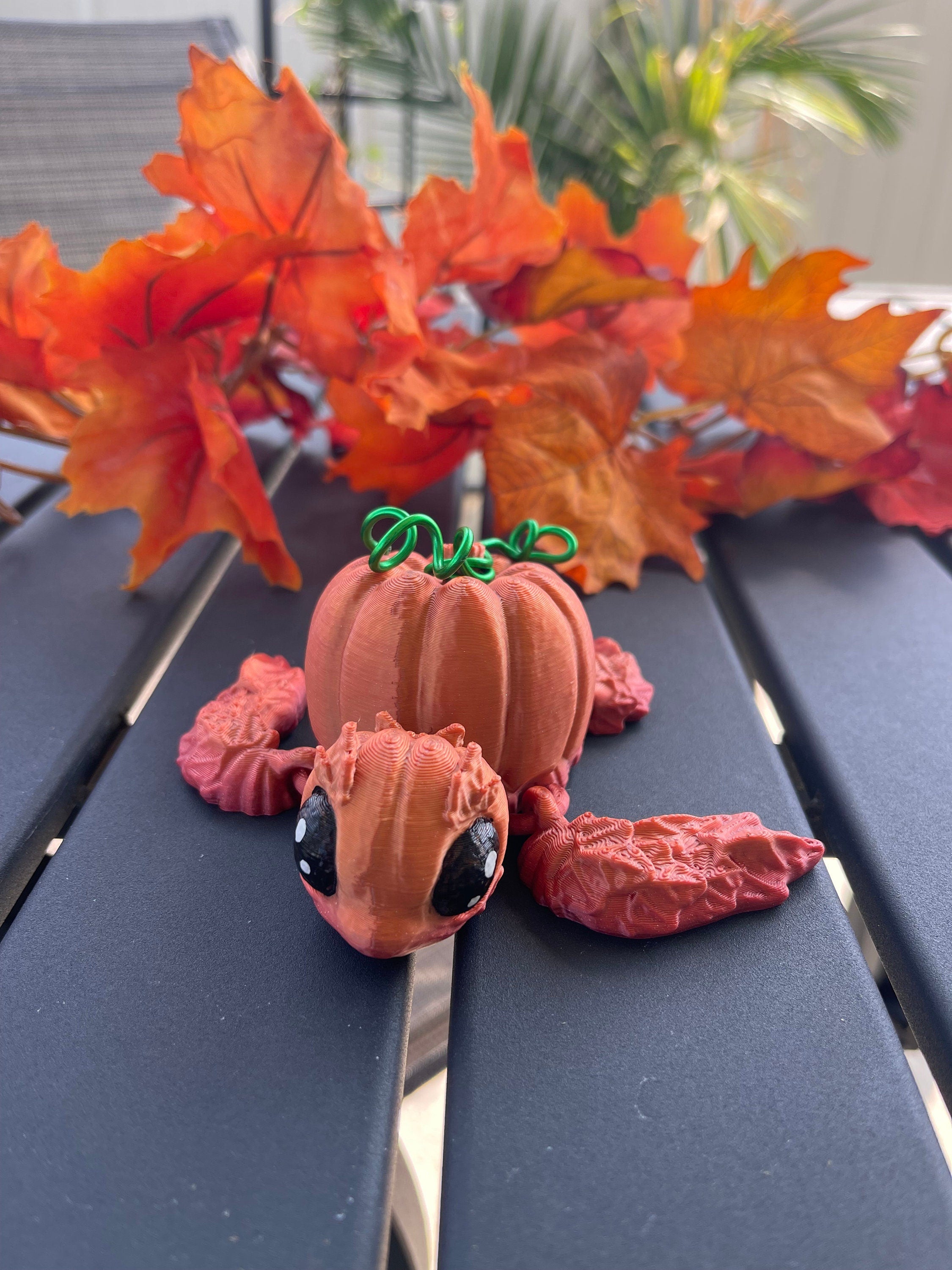 3D Print Pumpkin Turtle Fall Decor Desk Decor Fidget Toy-Create Fantasy Crafts