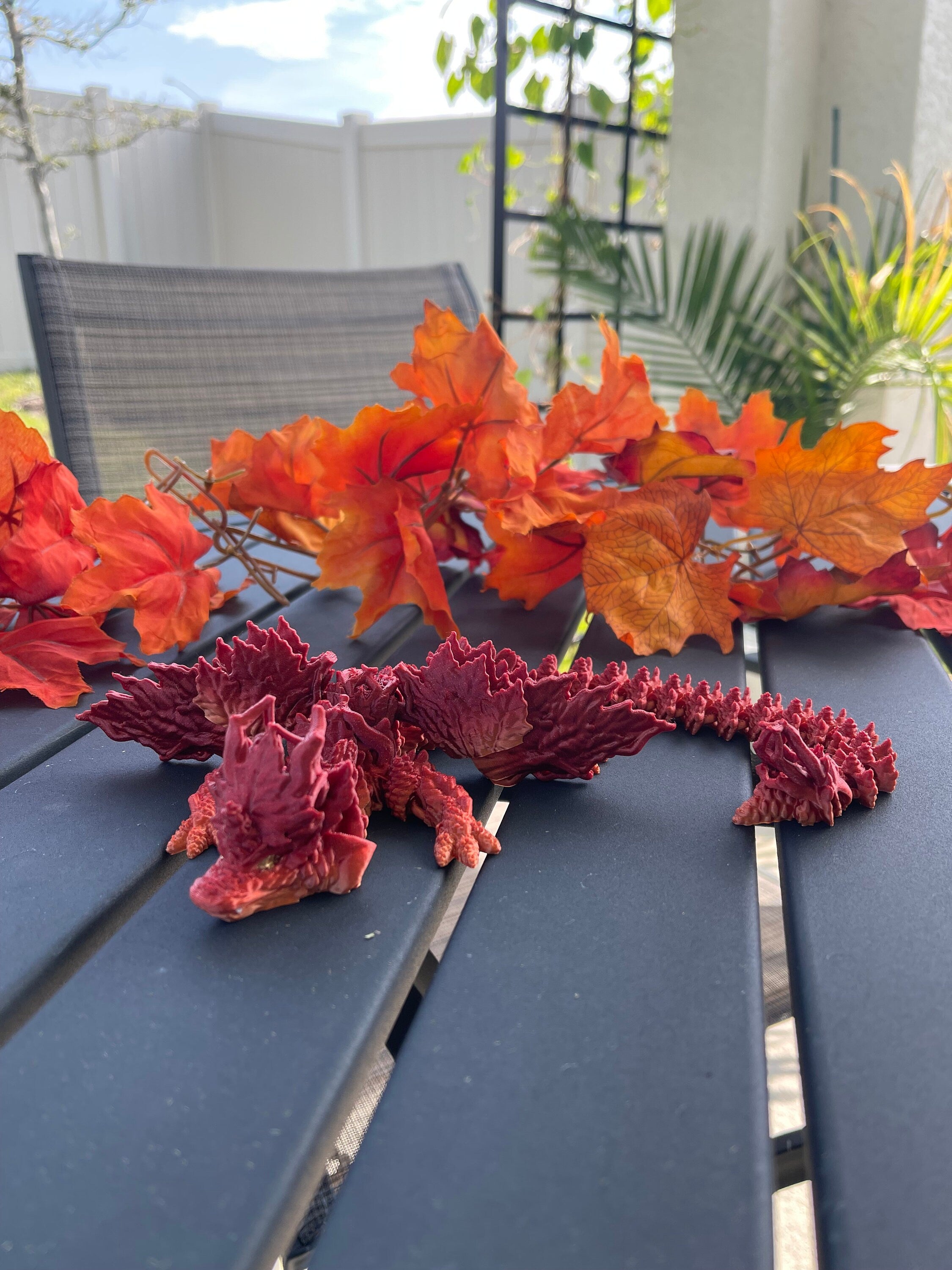 Autumn Dragon Articulating 3D Print Dragon Fall Dragon-Create Fantasy Crafts