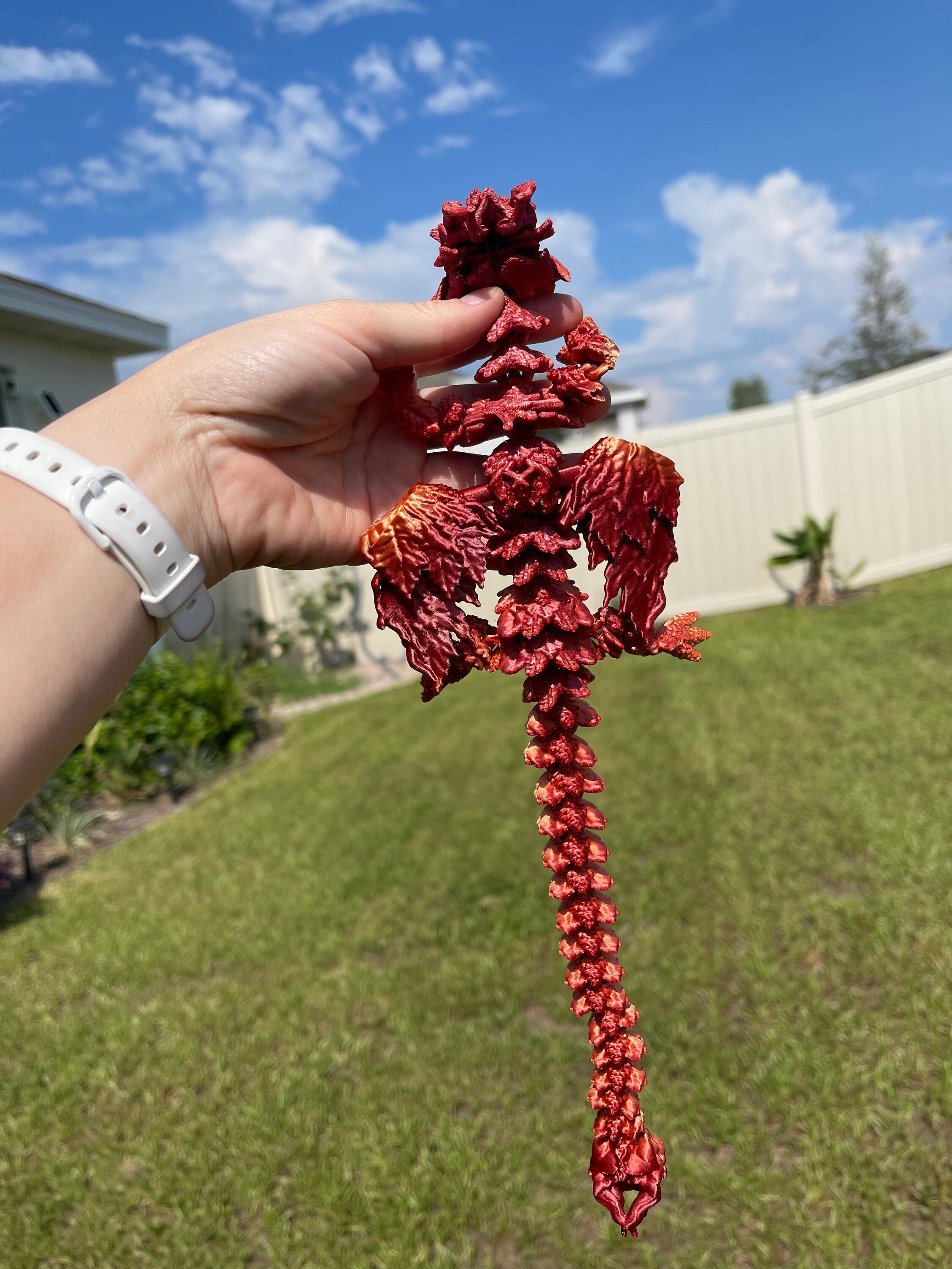 Autumn Dragon Articulating 3D Print Dragon Fall Dragon-Create Fantasy Crafts