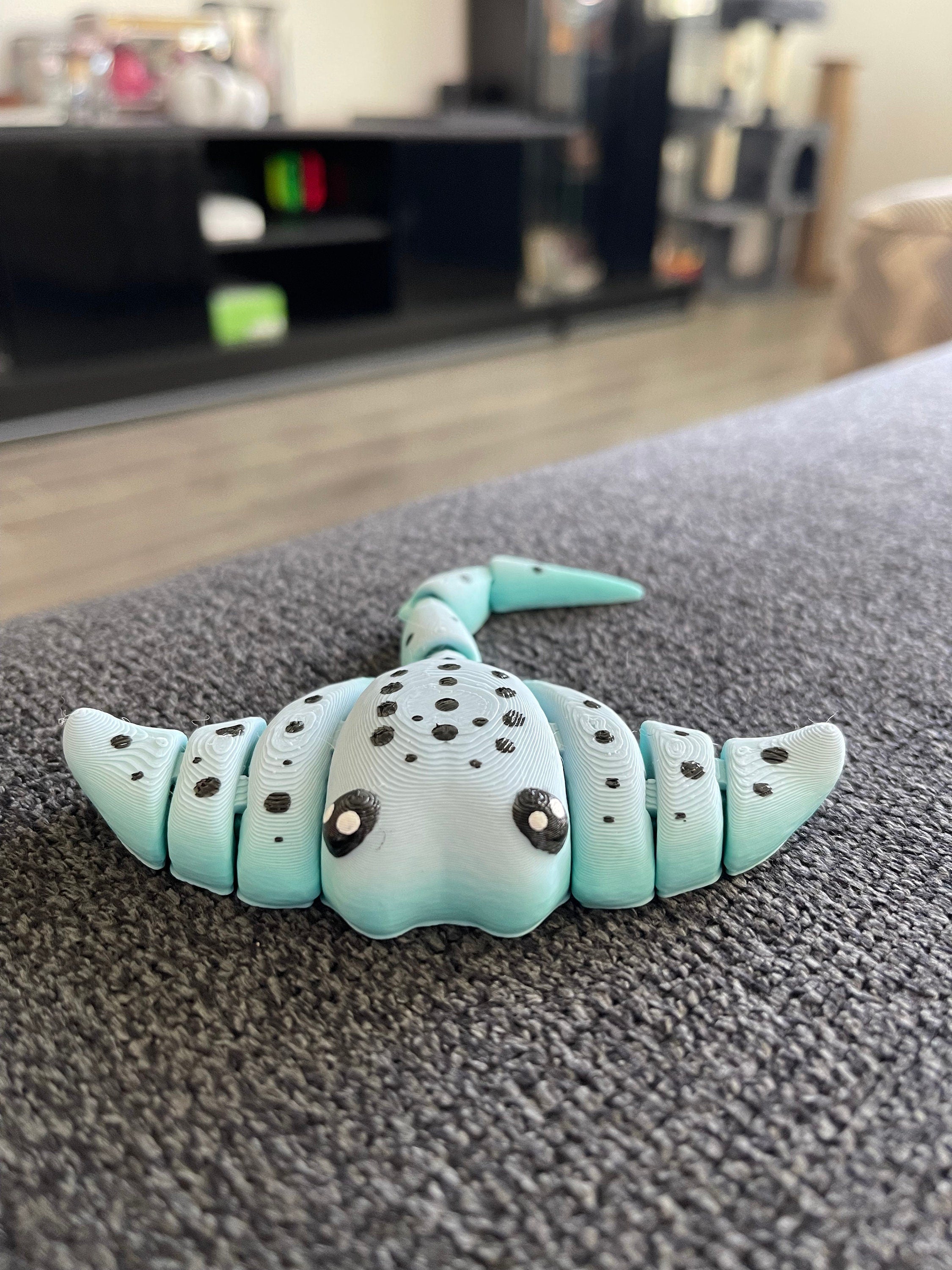 Baby Articulating Stingray 3D Printed Fidget Toy Desk Decor-Create Fantasy Crafts
