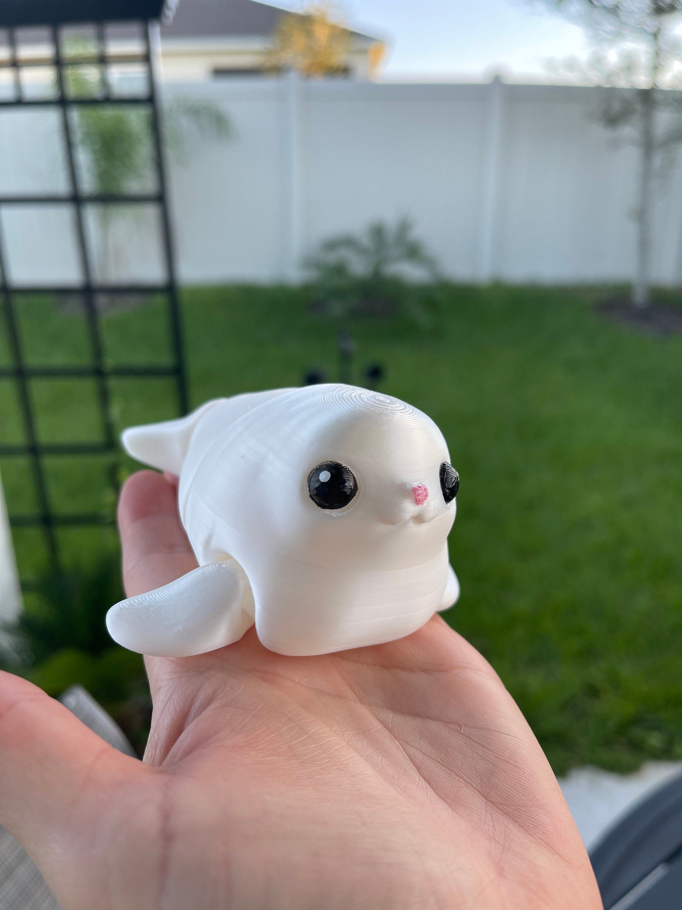 3D Print Cute Seal Articulating Gift Desk Decor Customizable You Choose Color-Create Fantasy Crafts