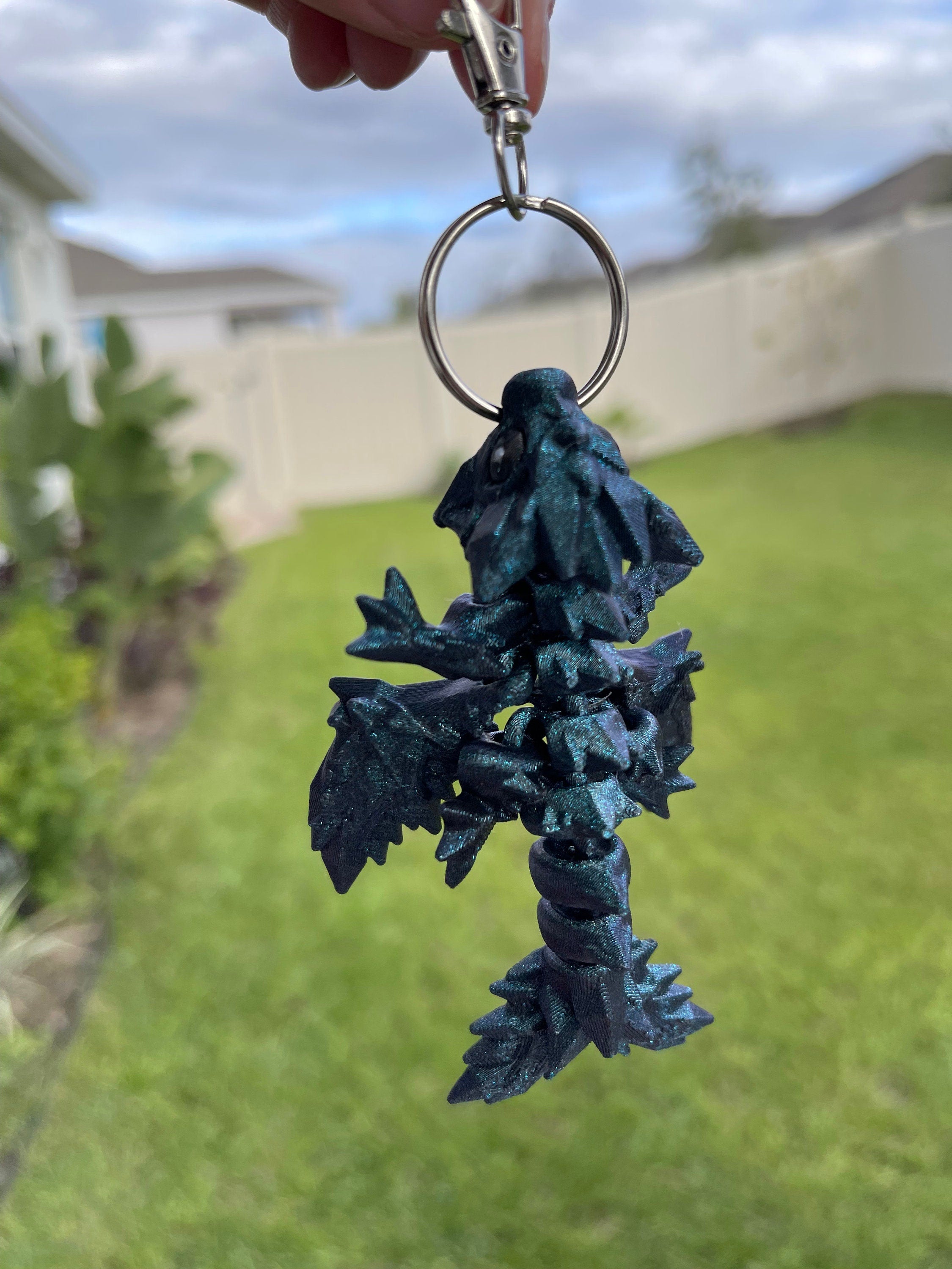 3D Print Dragon Keychain Customizable Pick your Color and Style Fidget Toy Gift Bag Decor-Create Fantasy Crafts