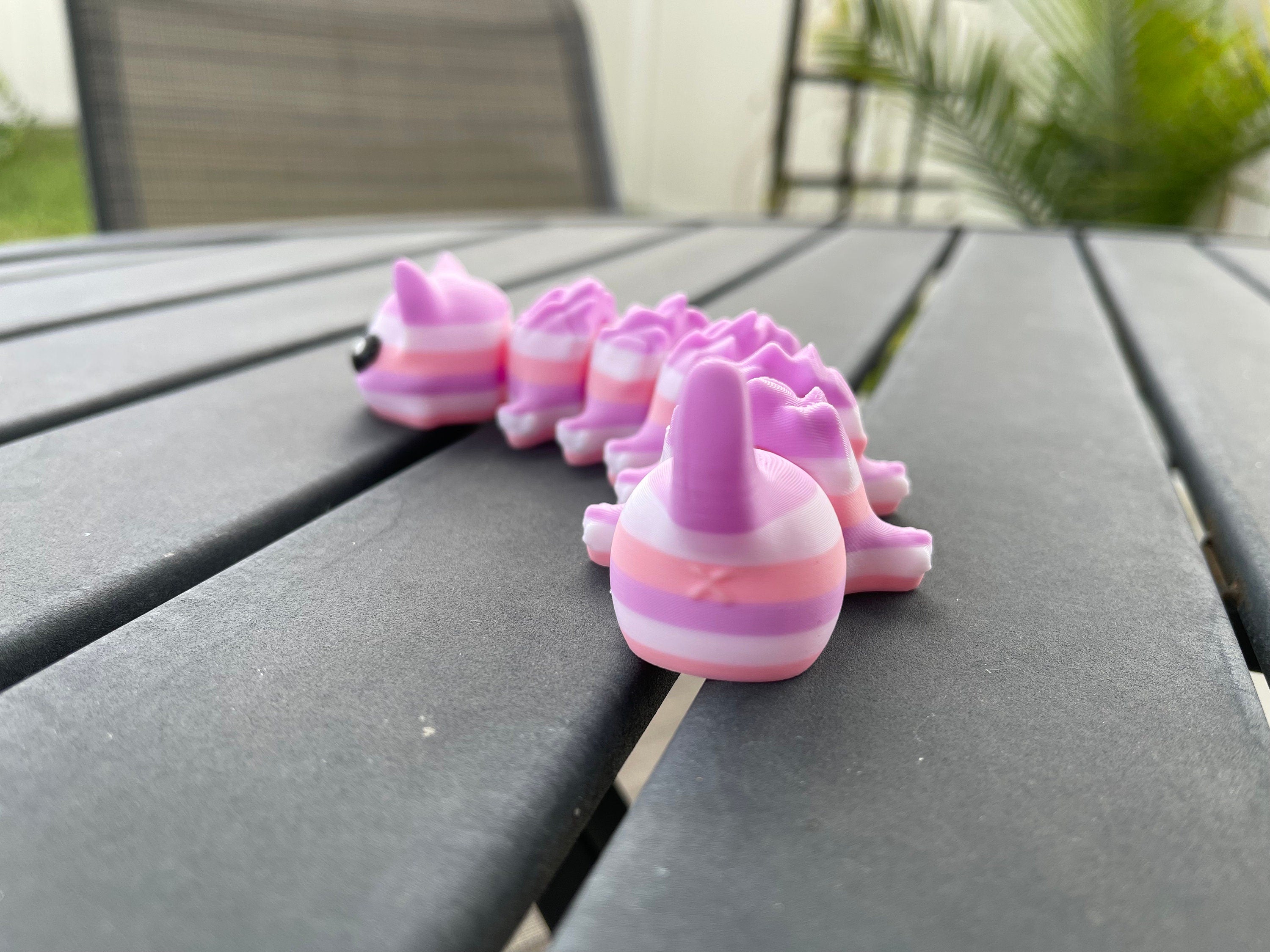 3D Print Cute Cat-erpillar Cat Caterpillar Gift Fidget Toy Decor-Create Fantasy Crafts
