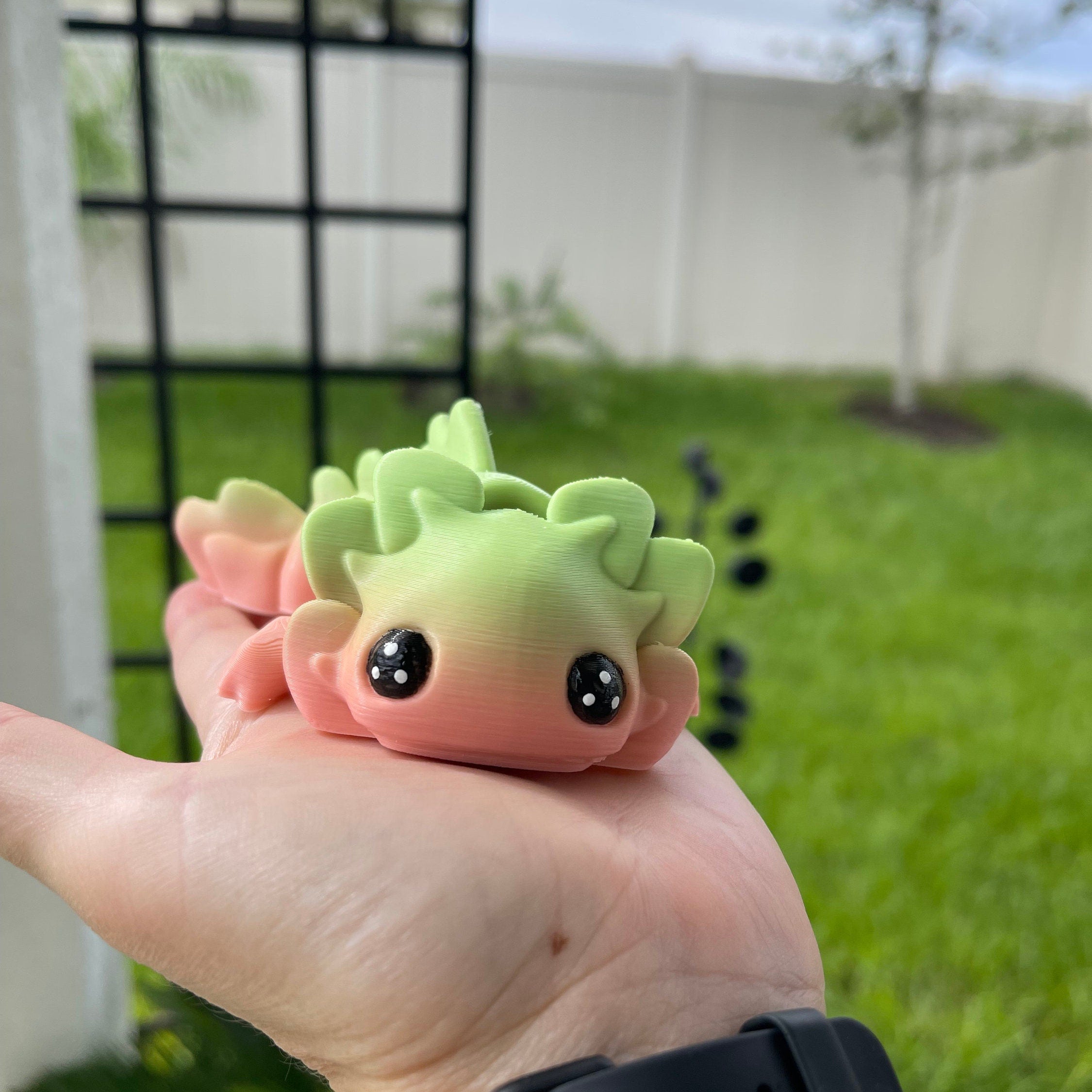 Cute Axolotl Tadpole 3D Print Articulating Desk Decor Regular or Keychain Version-Create Fantasy Crafts