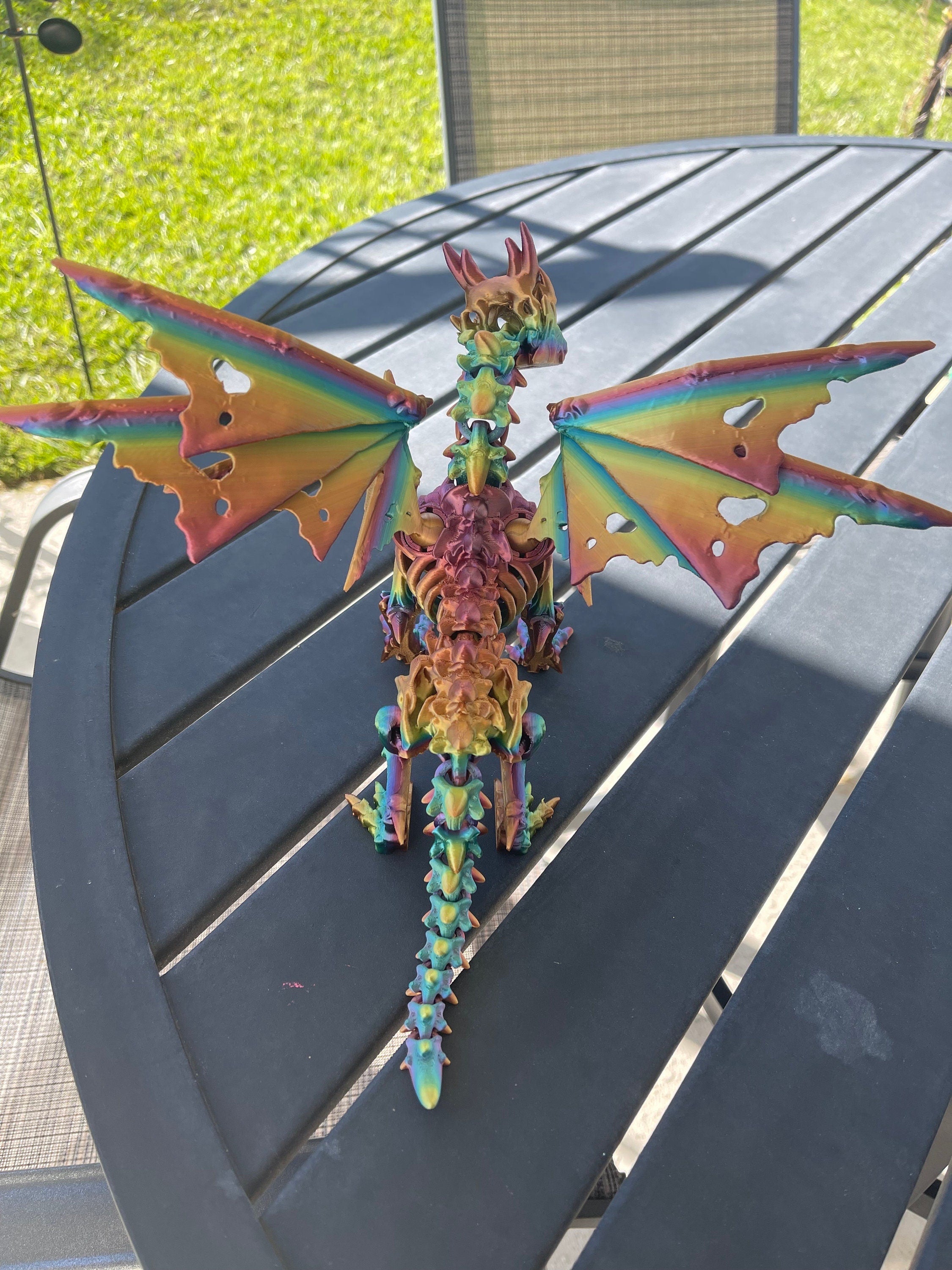 3D Print WraithWing Dragon Customizable Choose your own Color Bookself Decor Fidget Toy Gift-Create Fantasy Crafts