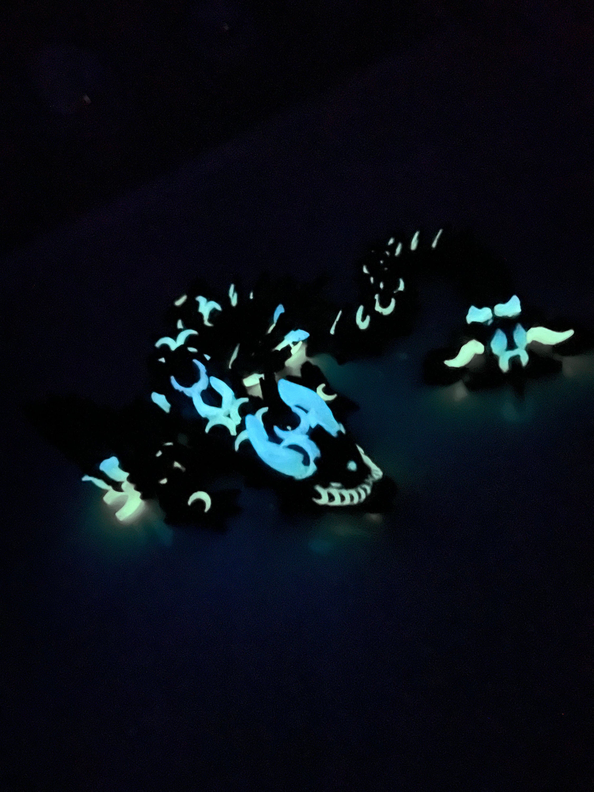 3D Print Lunar Dragon Articulating Color Changing Glow In the Dark Accents-Create Fantasy Crafts