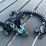 3D Print Lunar Dragon Articulating Color Changing Glow In the Dark Accents-Create Fantasy Crafts