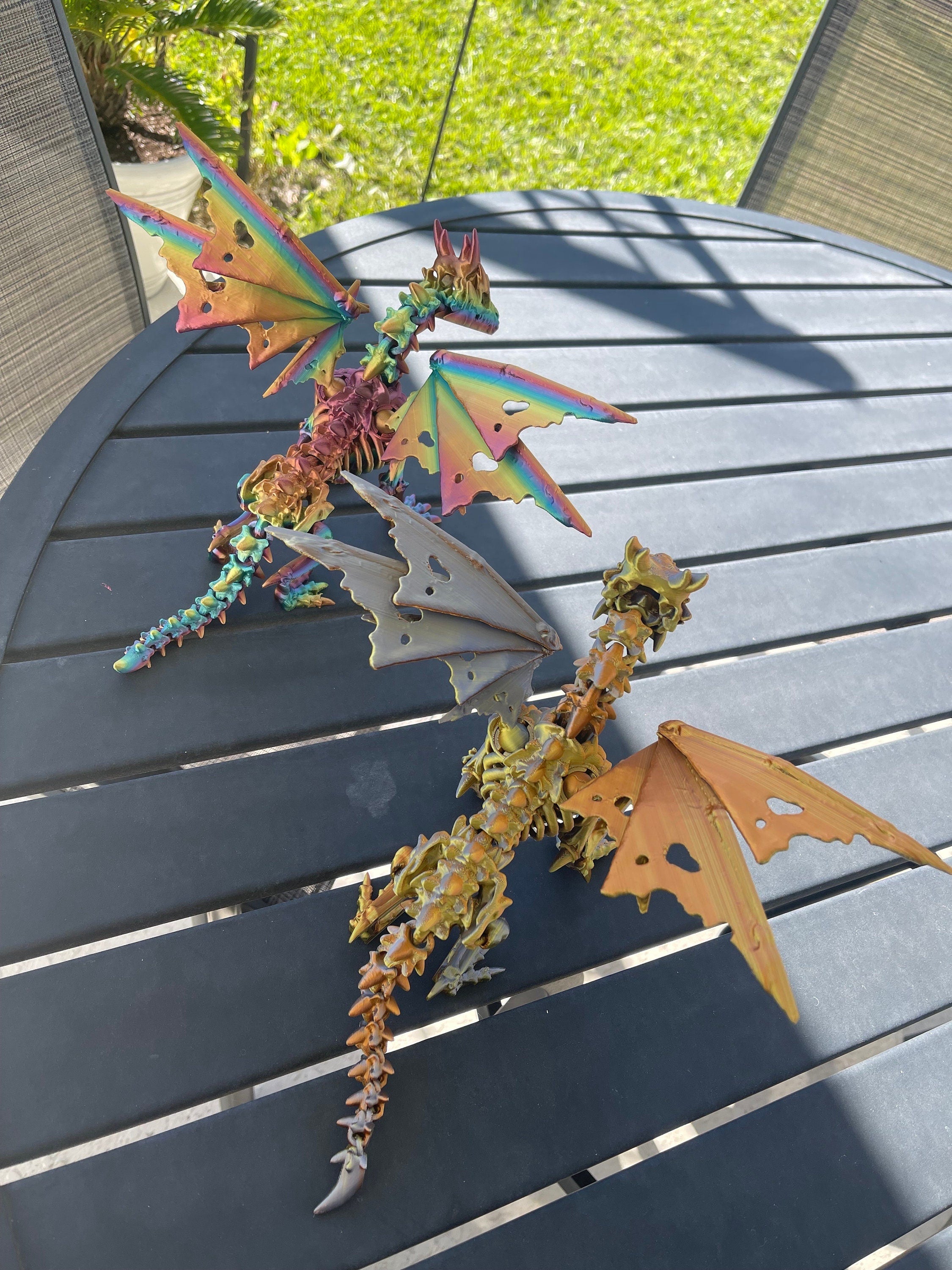 3D Print WraithWing Dragon Customizable Choose your own Color Bookself Decor Fidget Toy Gift-Create Fantasy Crafts