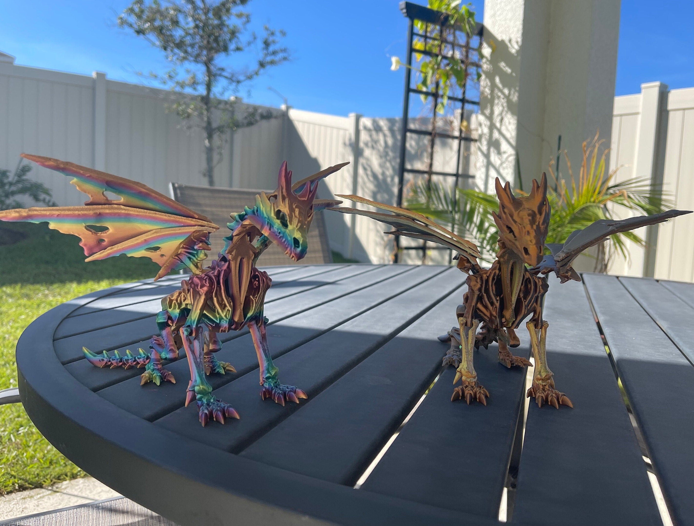 3D Print WraithWing Dragon Customizable Choose your own Color Bookself Decor Fidget Toy Gift-Create Fantasy Crafts