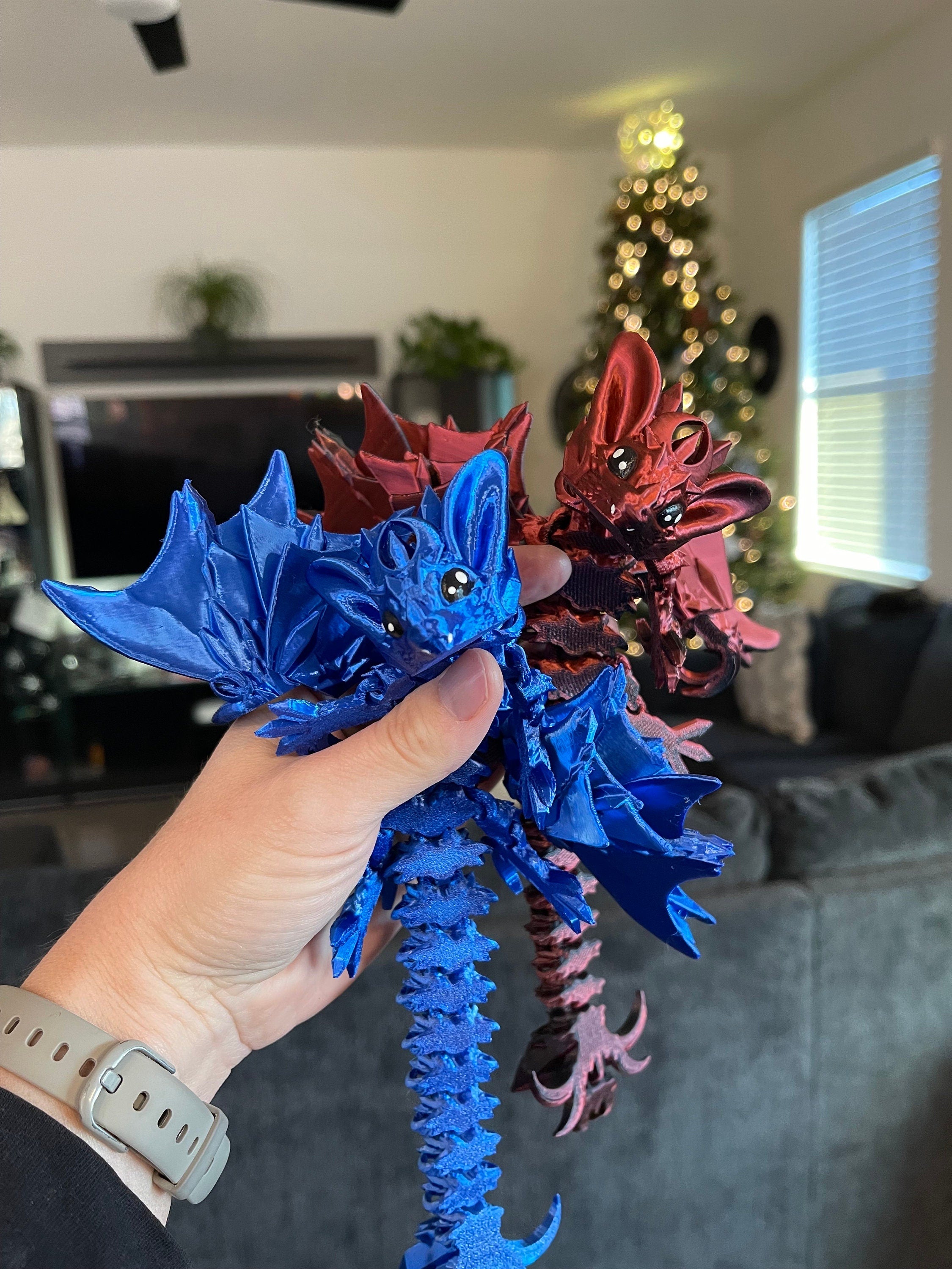 3D Print Winged Bat Dragon Articulated Nightwing Dragon-Create Fantasy Crafts