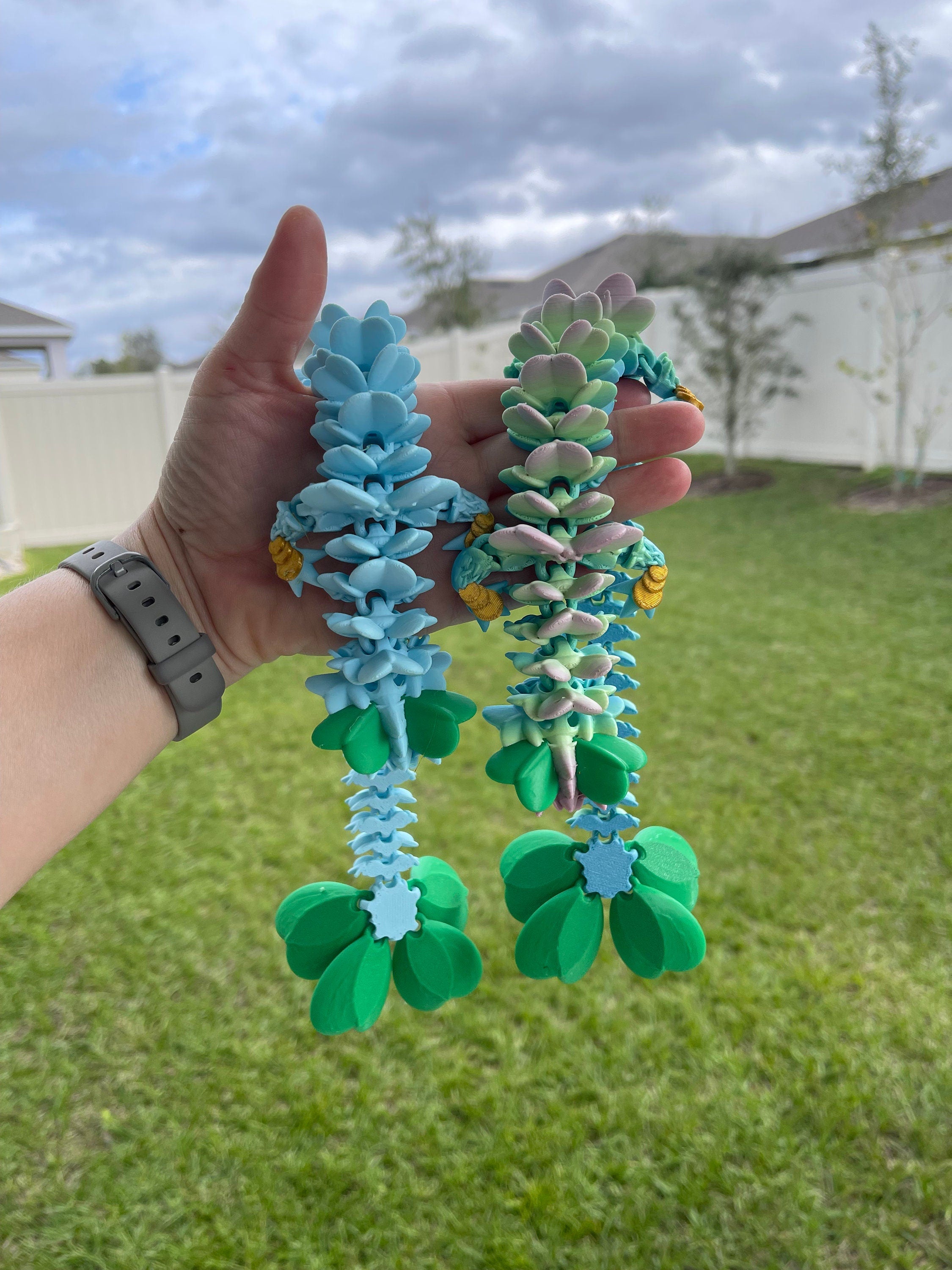Four Leaf Clover Dragon 3D Printed Customizable Choose your own Color Bookshelf Decor Fidget Toy Gift Lucky Dragon-Create Fantasy Crafts
