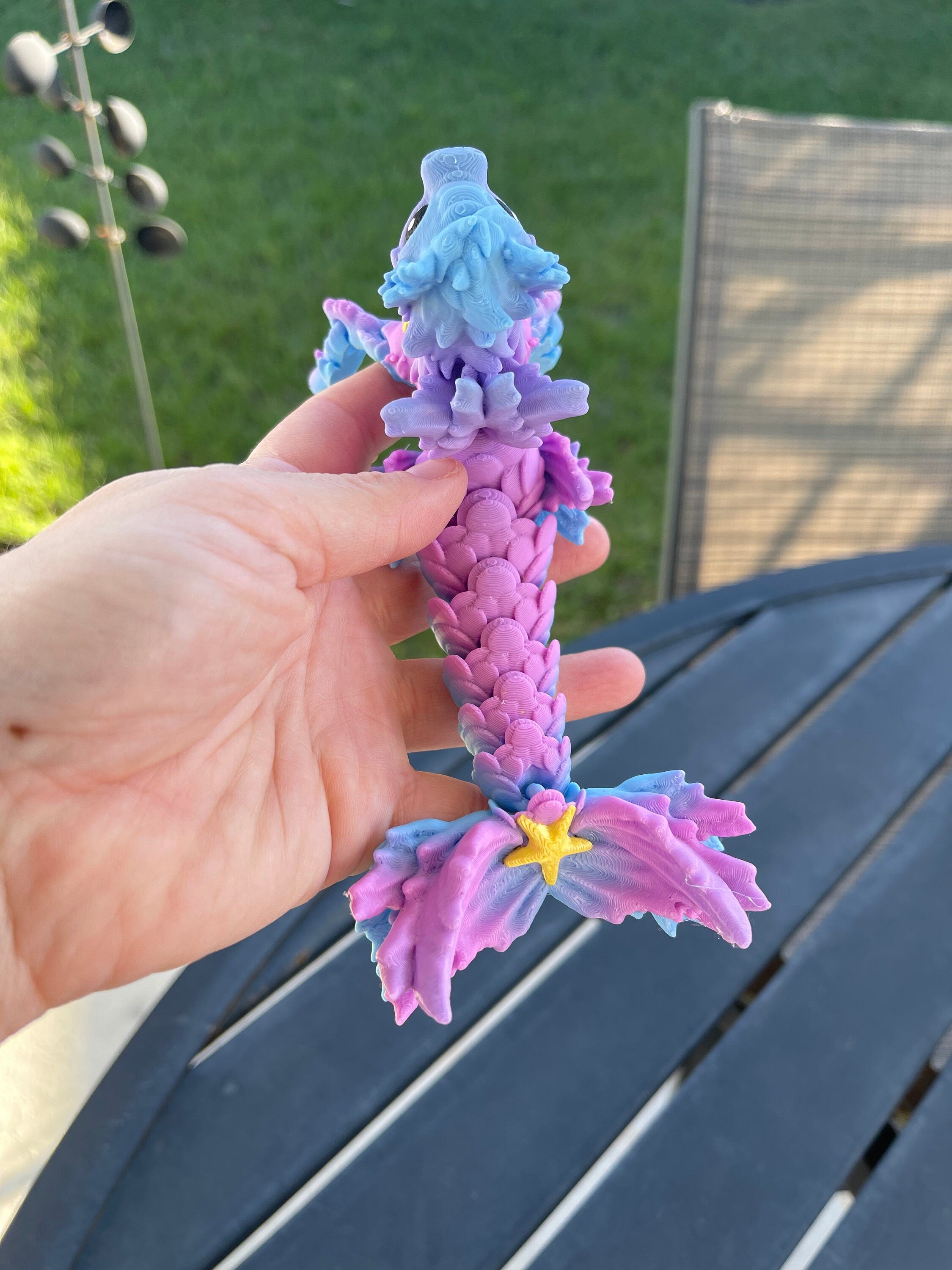 3D Print Sea Horse Mermaid Customizable You Choose Color-Create Fantasy Crafts