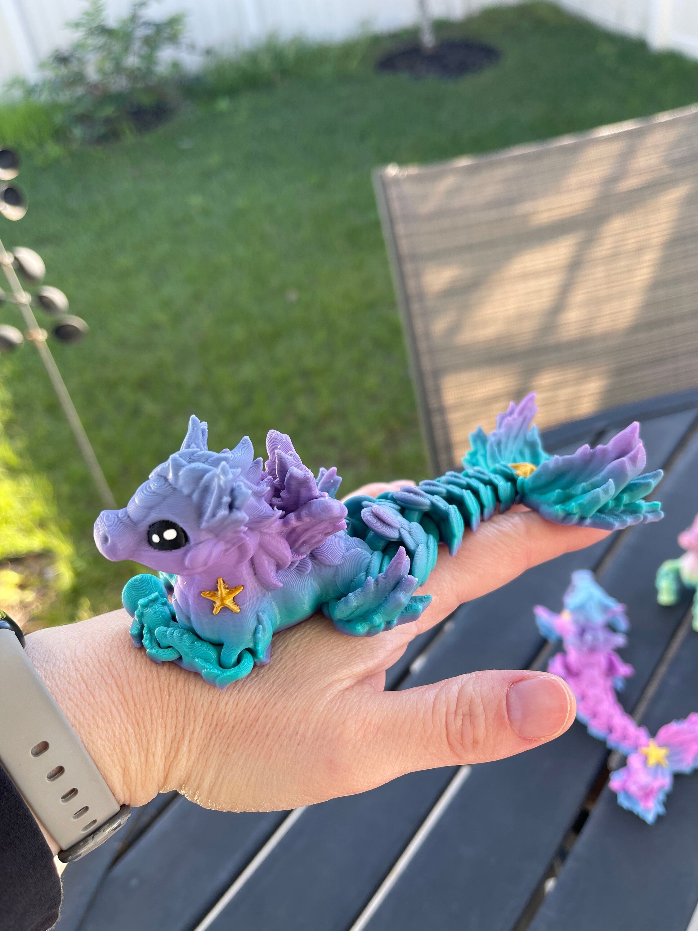 3D Print Sea Horse Mermaid Customizable You Choose Color-Create Fantasy Crafts