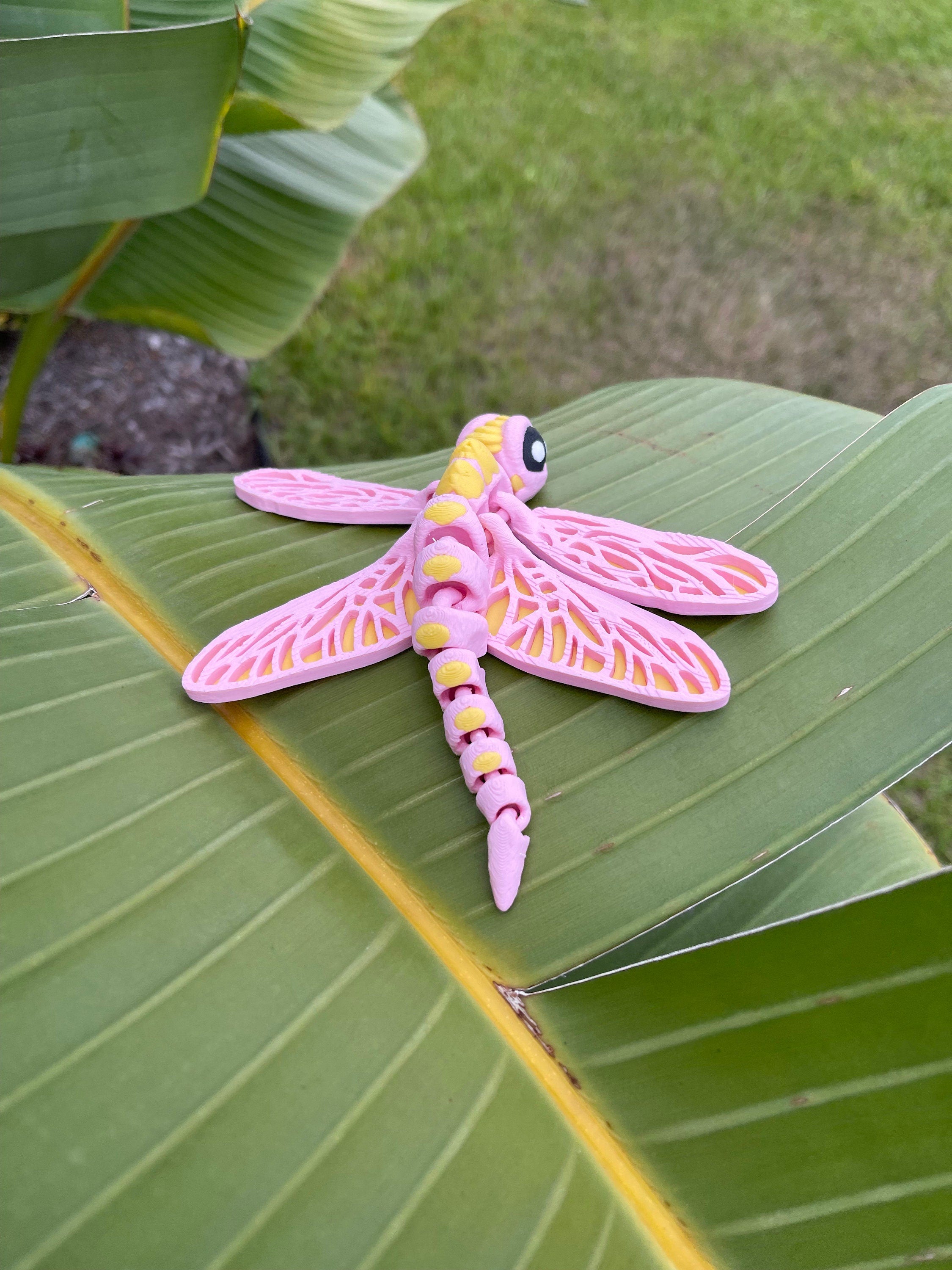 Dragonfly Articulating 3D Print Customizable Choose Color-Create Fantasy Crafts