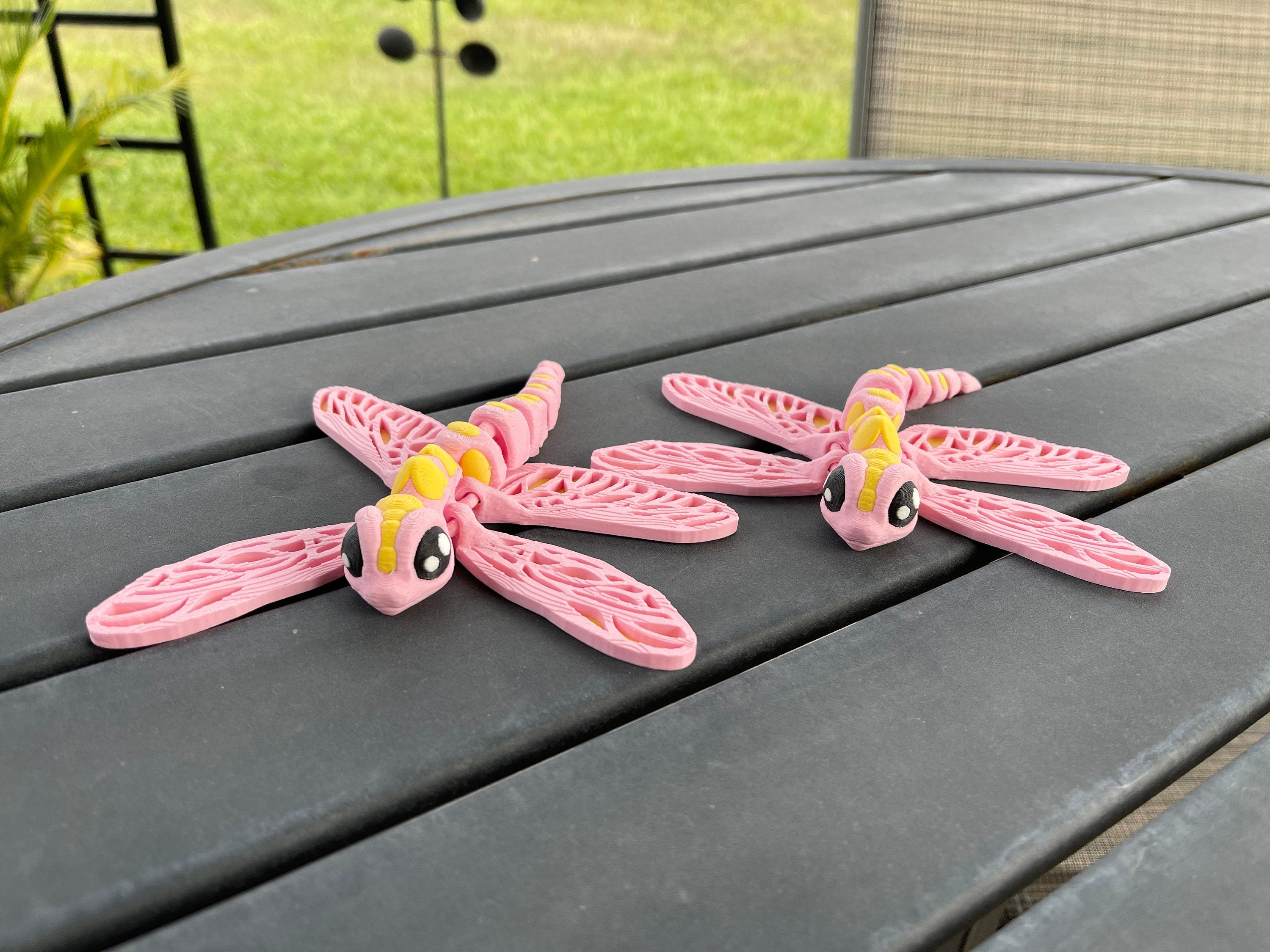 Dragonfly Articulating 3D Print Customizable Choose Color-Create Fantasy Crafts