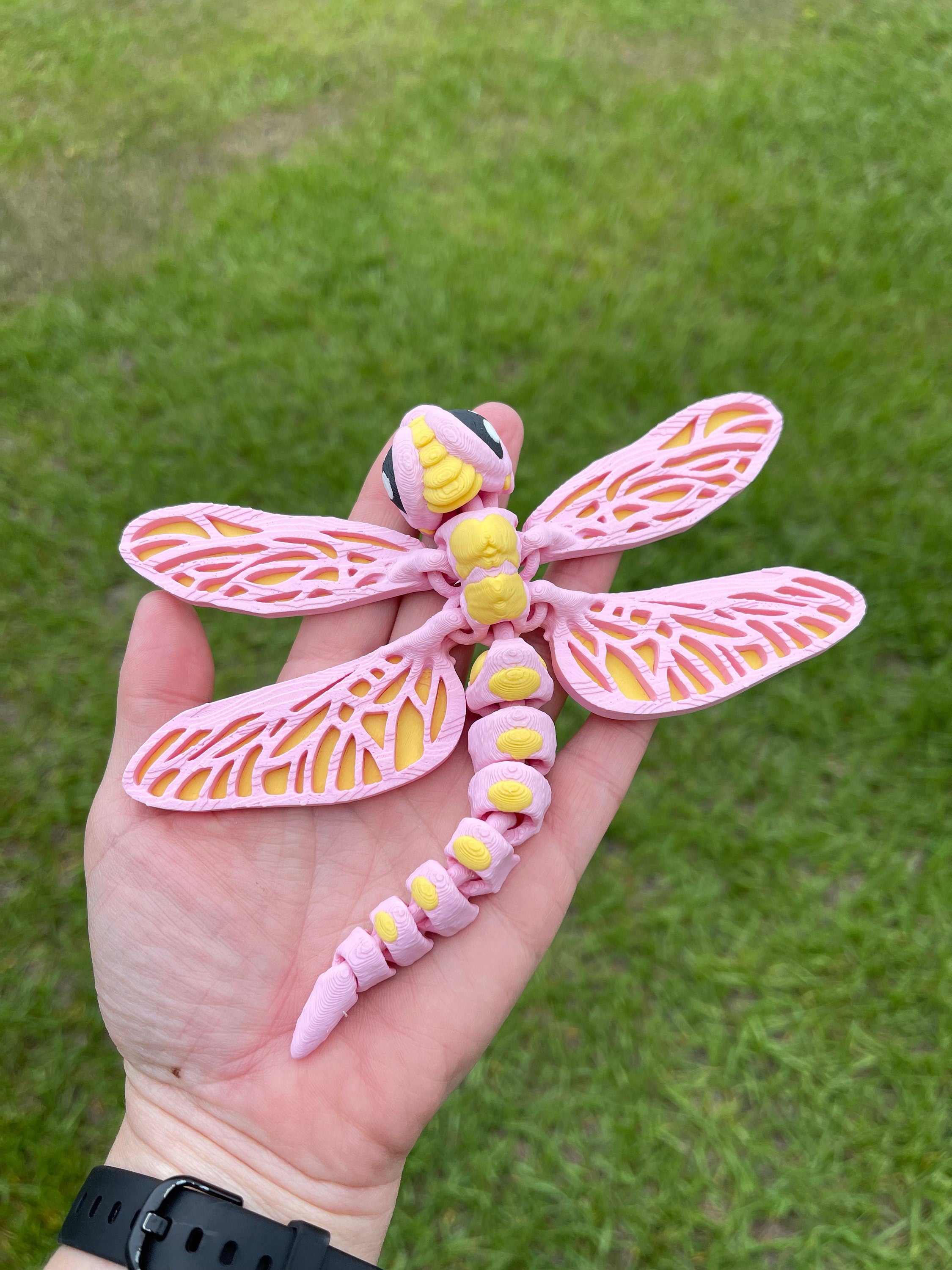 Dragonfly Articulating 3D Print Customizable Choose Color-Create Fantasy Crafts