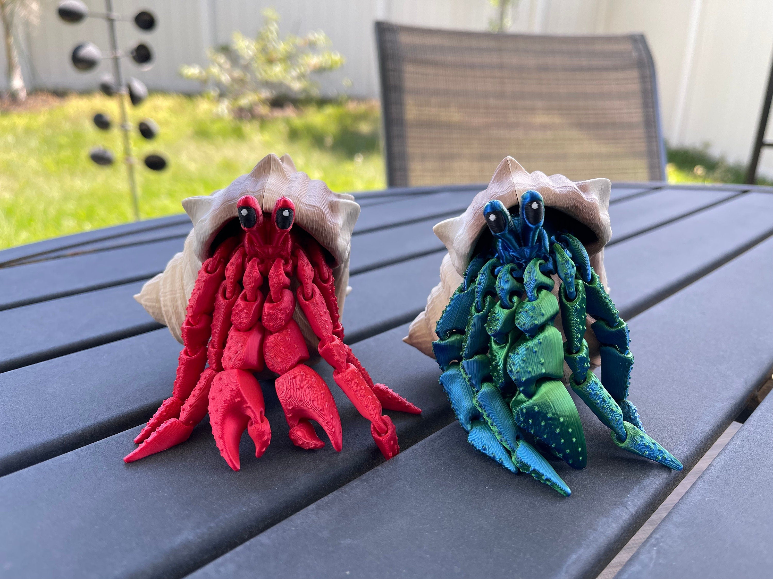 Articulating Hermit Crab in Shell 3D Print You Choose Color Crab and Shell Customizable Great Gift-Create Fantasy Crafts