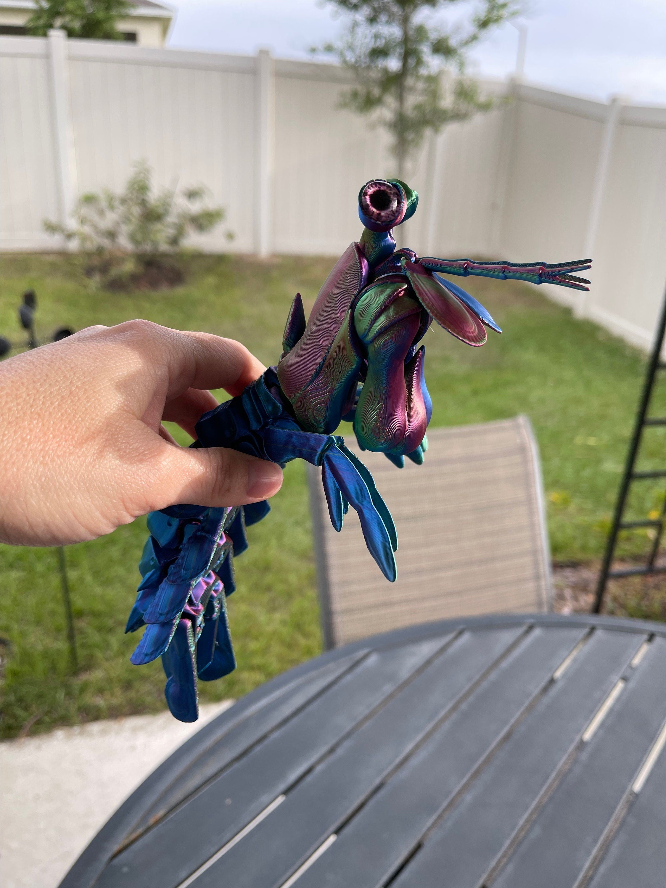 Mantis Shrimp 3D Print Articulating Customizable You Choose Color-Create Fantasy Crafts
