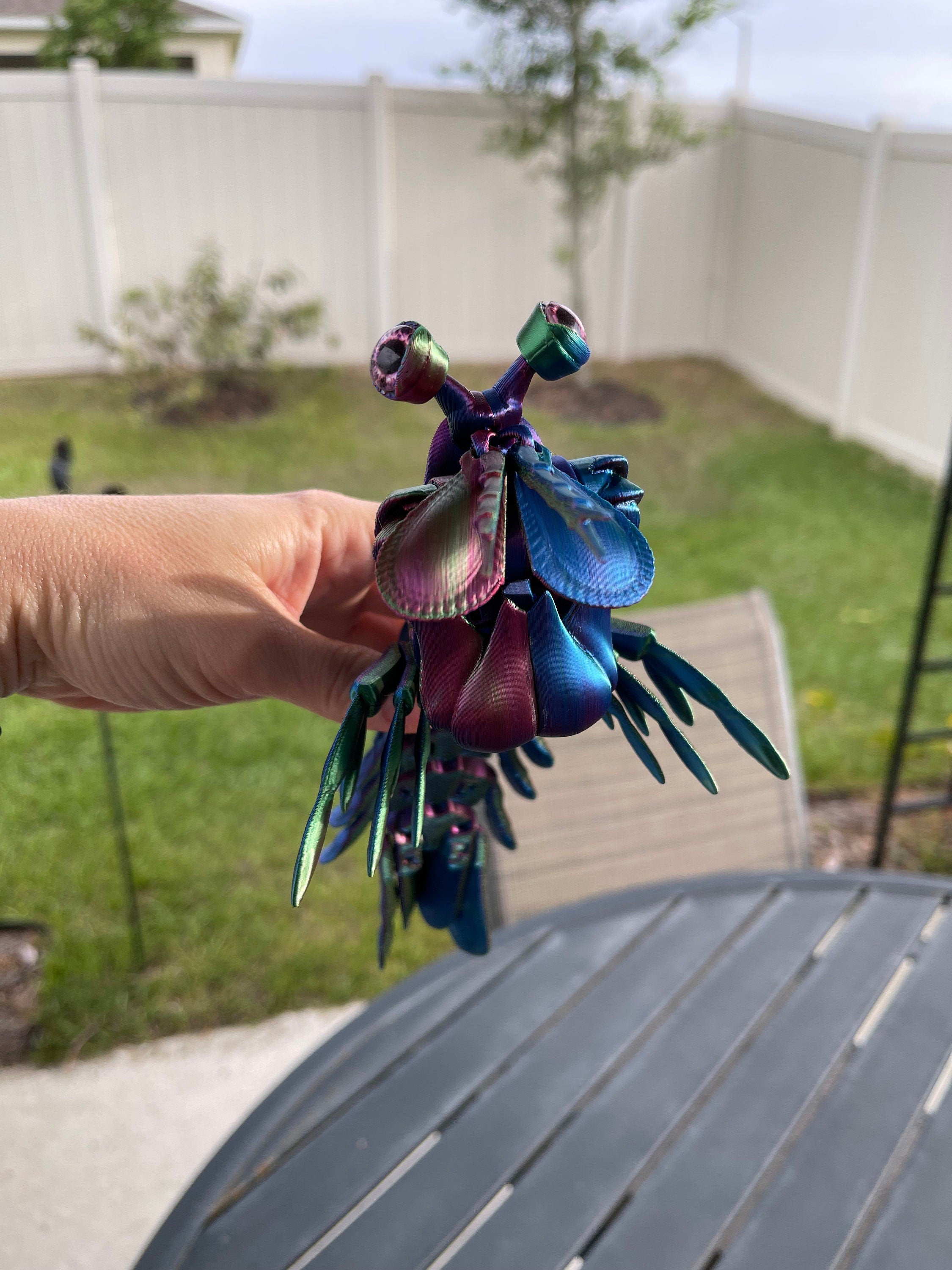 Mantis Shrimp 3D Print Articulating Customizable You Choose Color-Create Fantasy Crafts