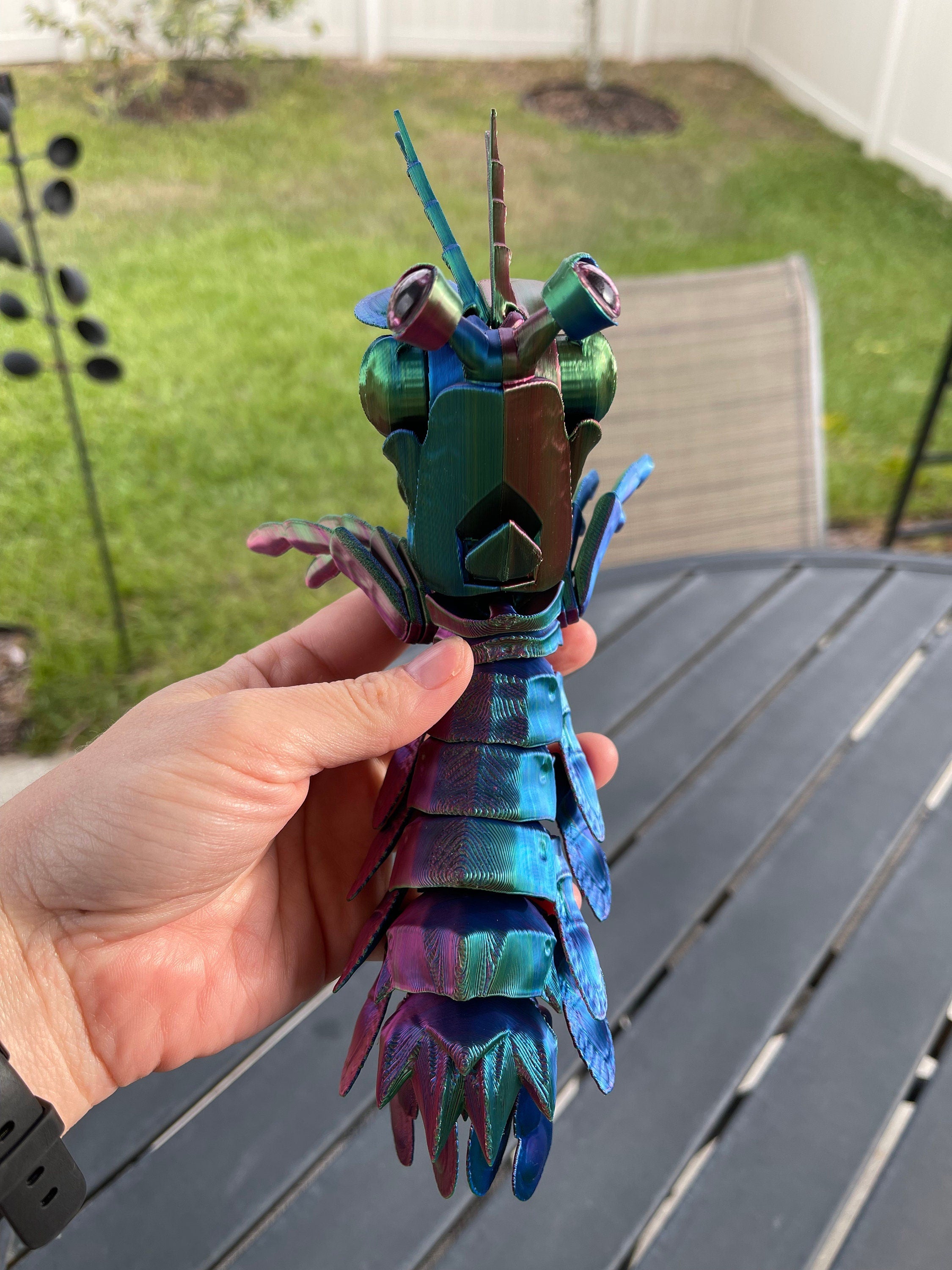 Mantis Shrimp 3D Print Articulating Customizable You Choose Color-Create Fantasy Crafts