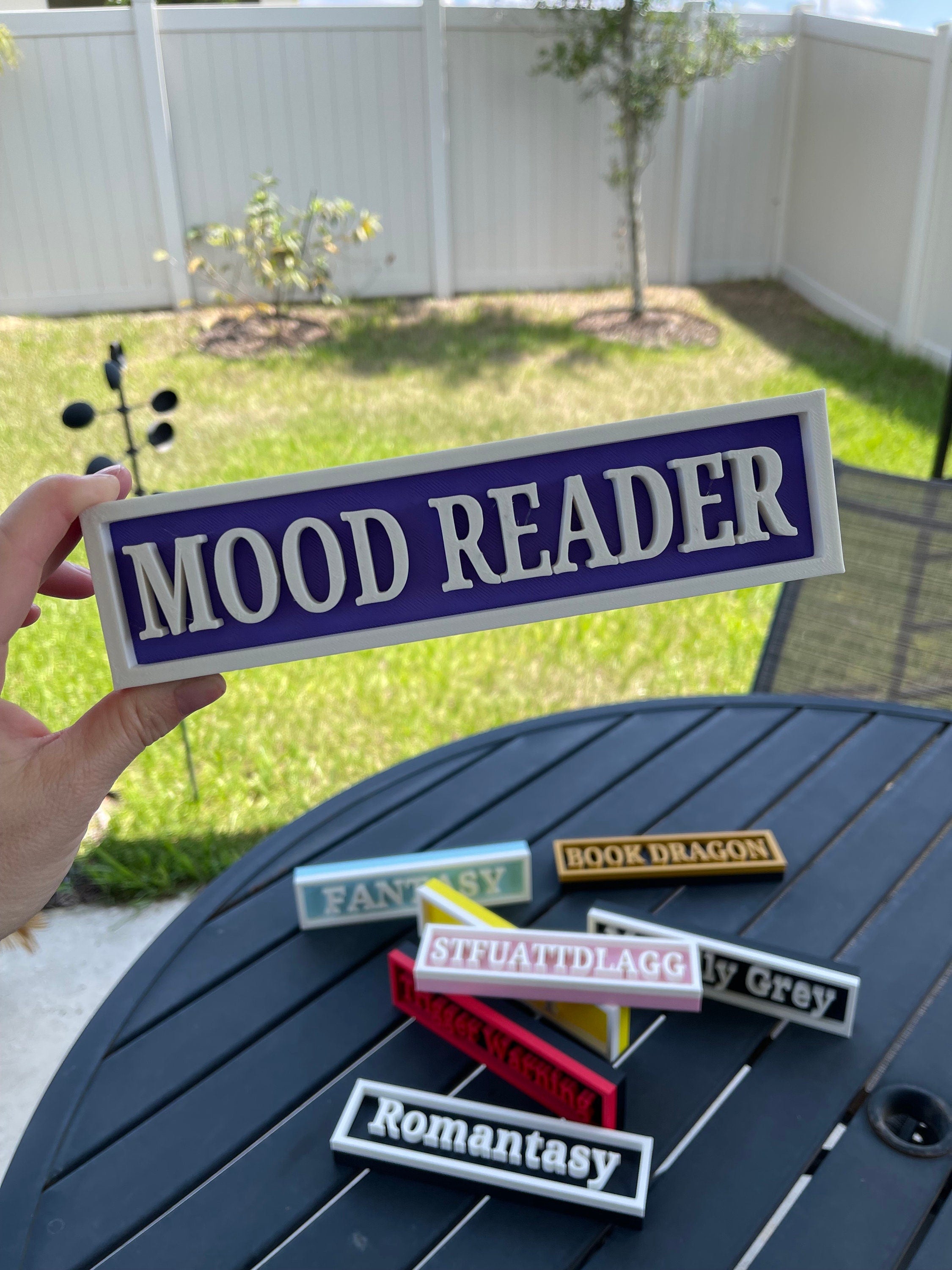 Book Shelf Signs Customizable Fun 3D Printed Library Signs-Create Fantasy Crafts