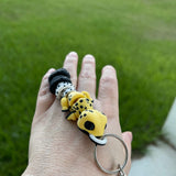 Cute Leopard Gecko 3D Print Keychain - Articulating-Create Fantasy Crafts