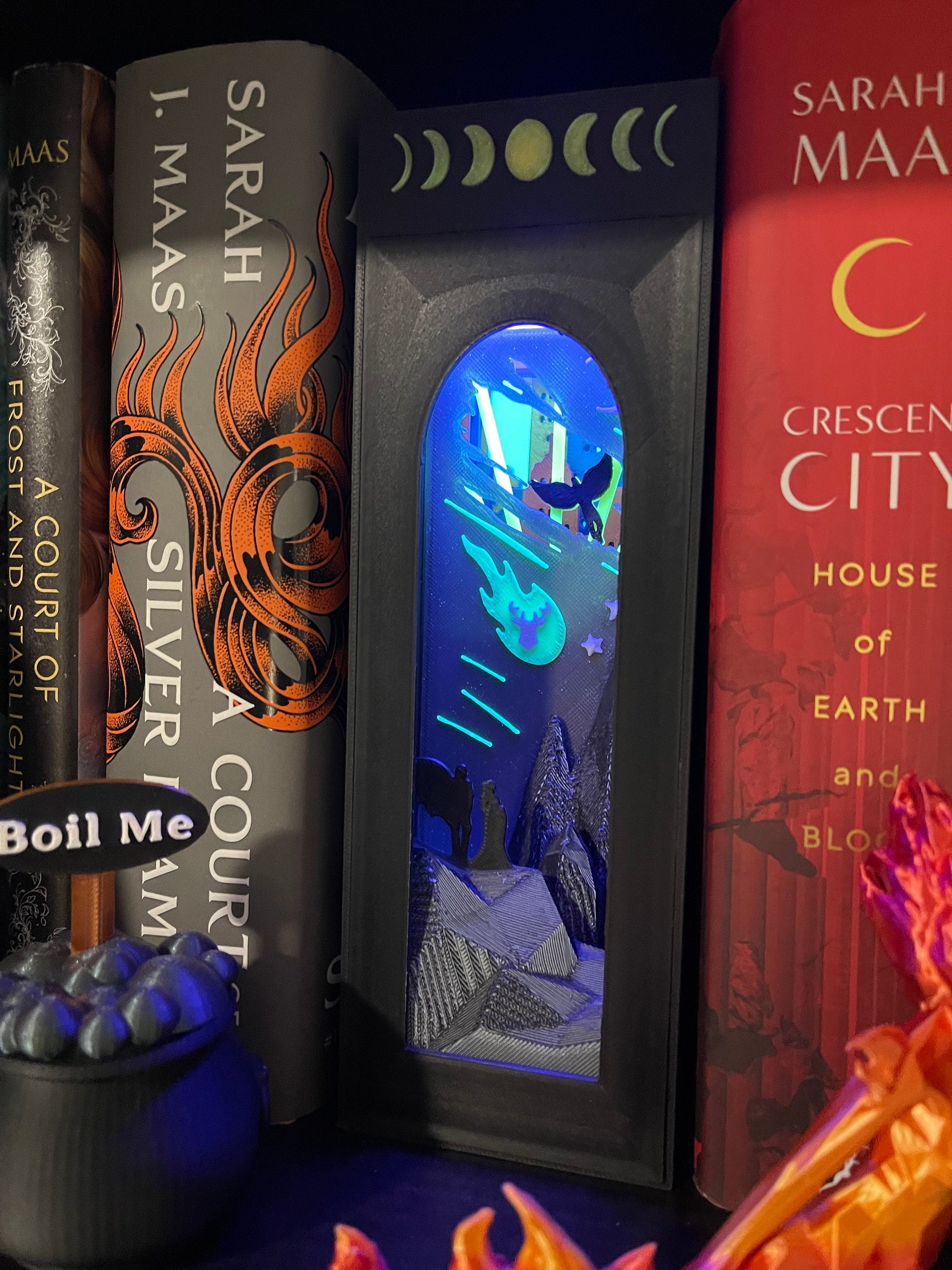 Crossover Light Up Book Nook USB UV 3D Printed Bookshelf Decor-Create Fantasy Crafts