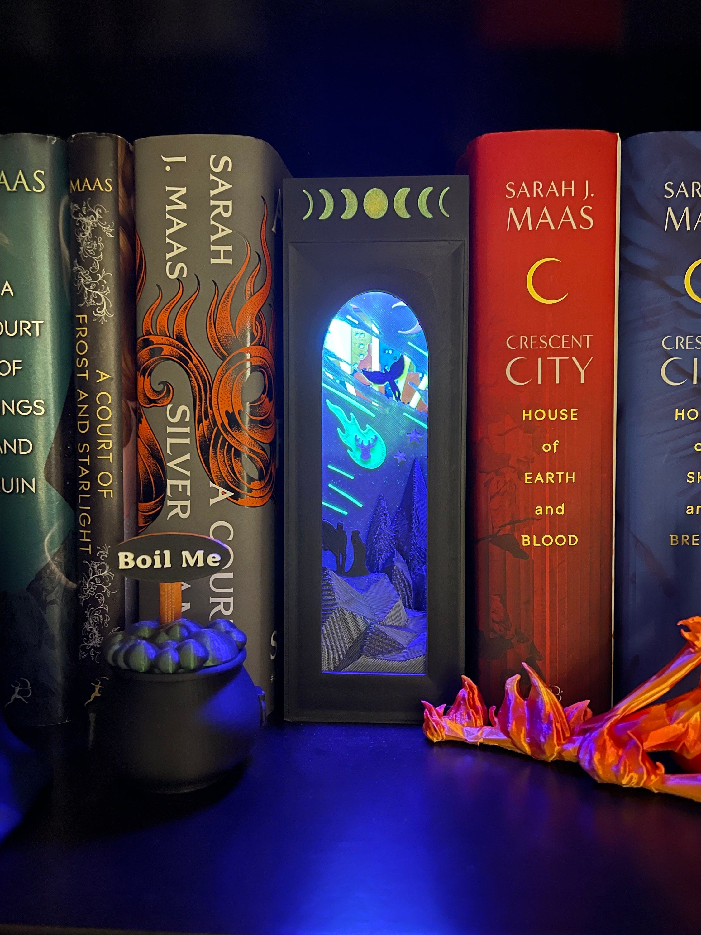 Crossover Light Up Book Nook USB UV 3D Printed Bookshelf Decor-Create Fantasy Crafts