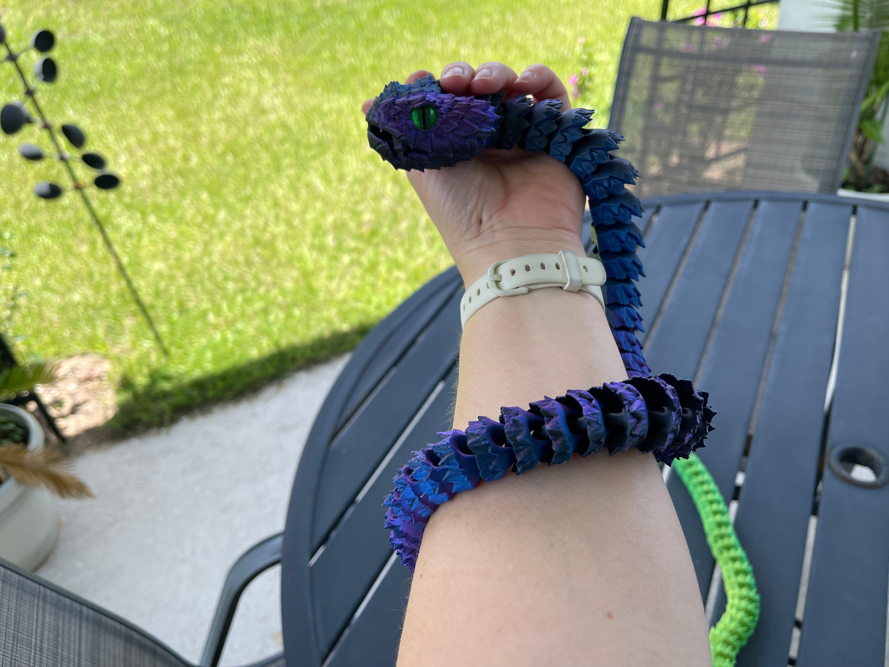 Bush Viper Articulating 3D Snake Rattle Snake Customizable-Create Fantasy Crafts