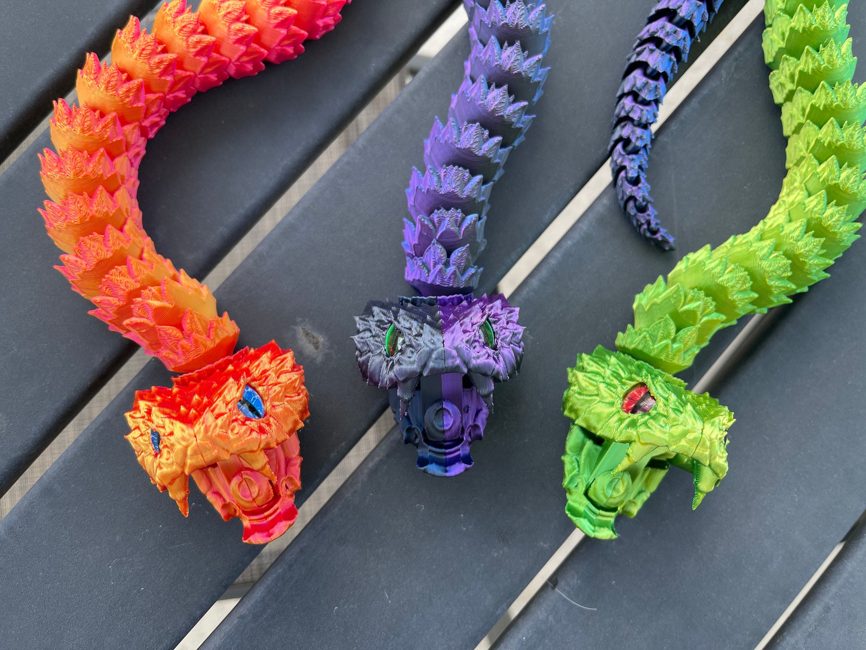 Bush Viper Articulating 3D Snake Rattle Snake Customizable-Create Fantasy Crafts