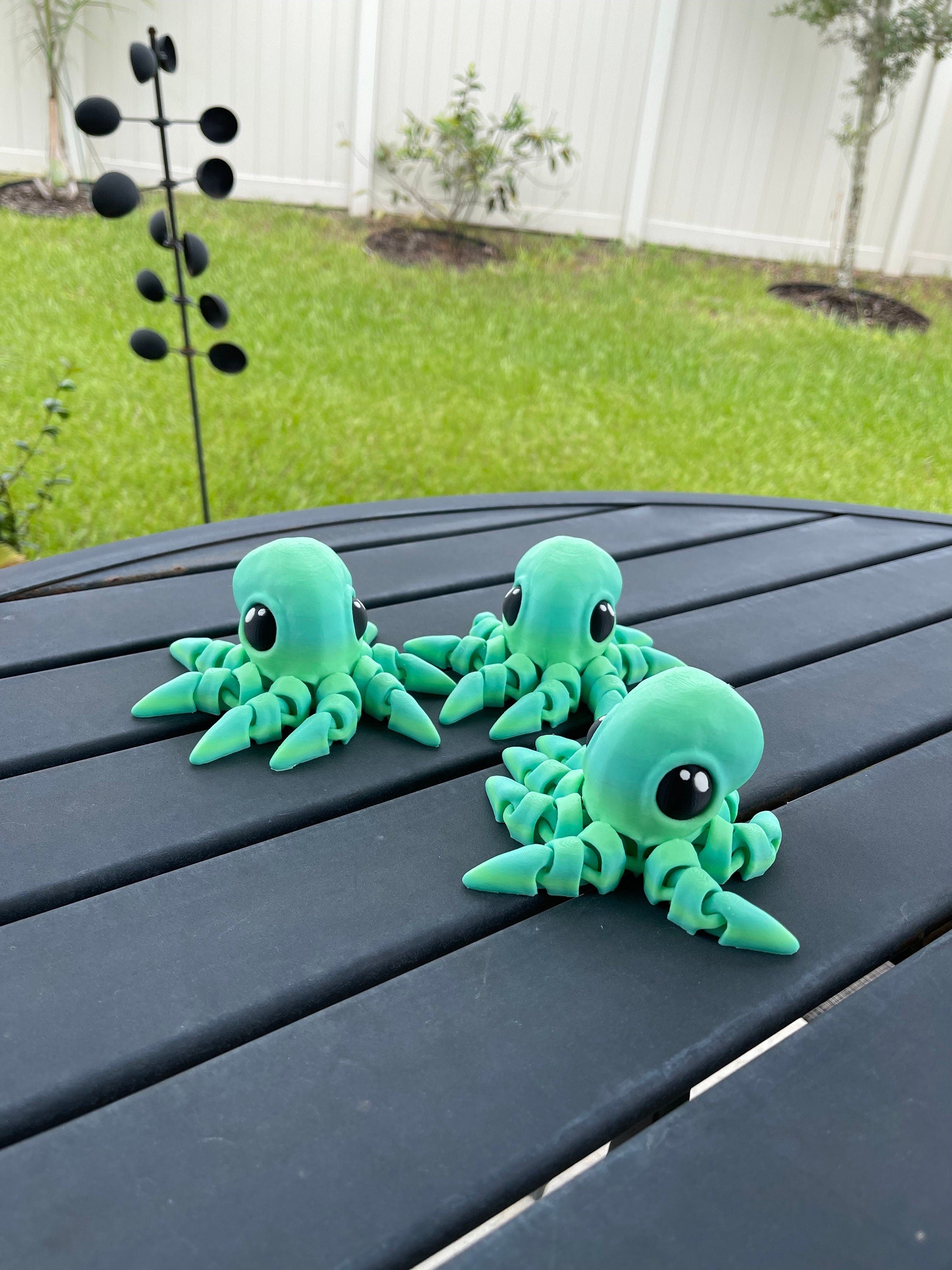 Octopus 3D Printed Articulating Small Octopus Customizable Choose Color-Create Fantasy Crafts