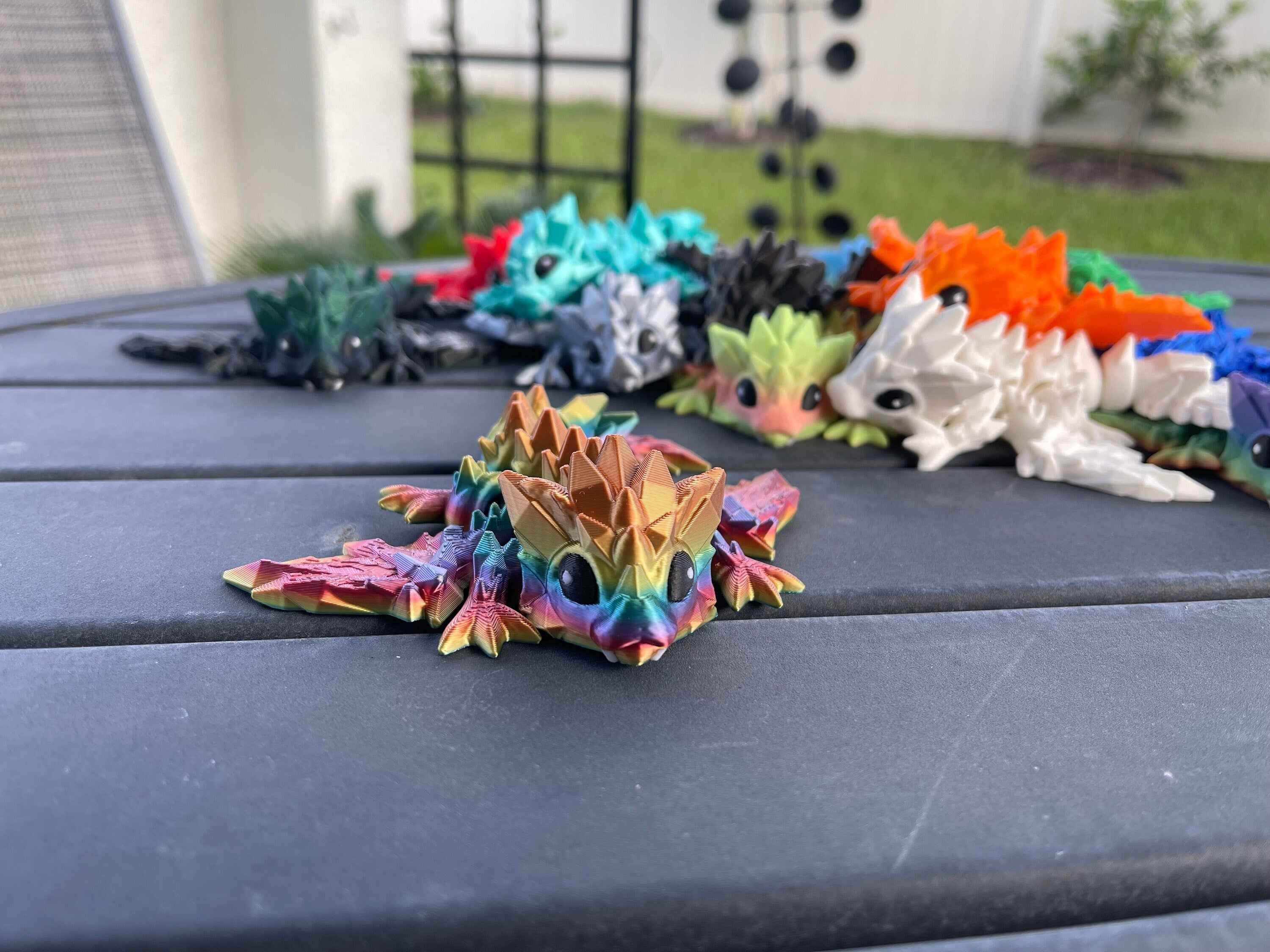 3D Print Baby Articulating Dragon Customizable Choose your own Color Bookself Decor Fidget Toy Gift-Create Fantasy Crafts