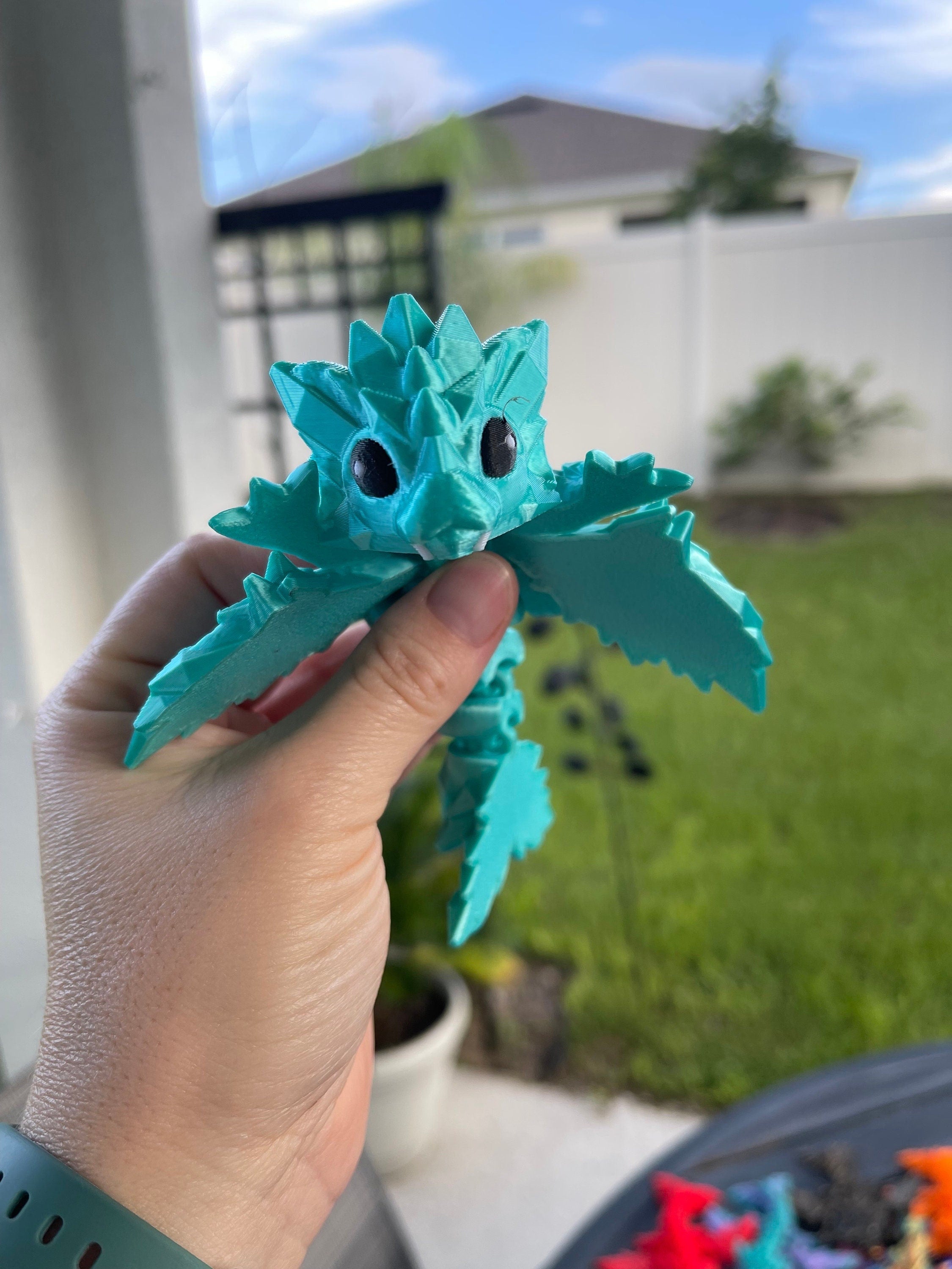3D Print Baby Articulating Dragon Customizable Choose your own Color Bookself Decor Fidget Toy Gift-Create Fantasy Crafts