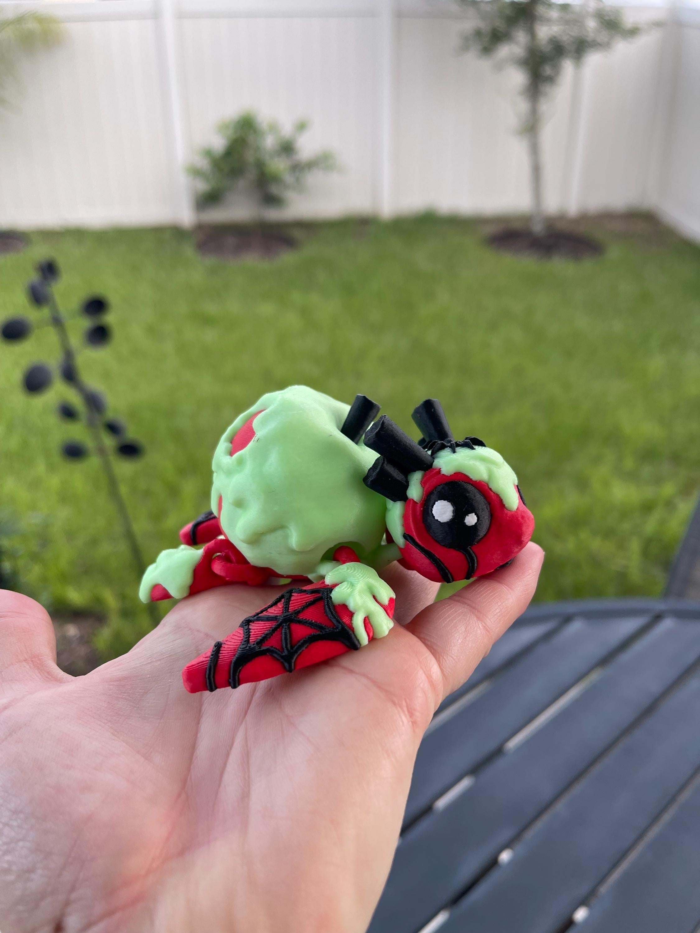 Poison Apple Turtle 3D Printed Articulating Customizable Choose Color-Create Fantasy Crafts