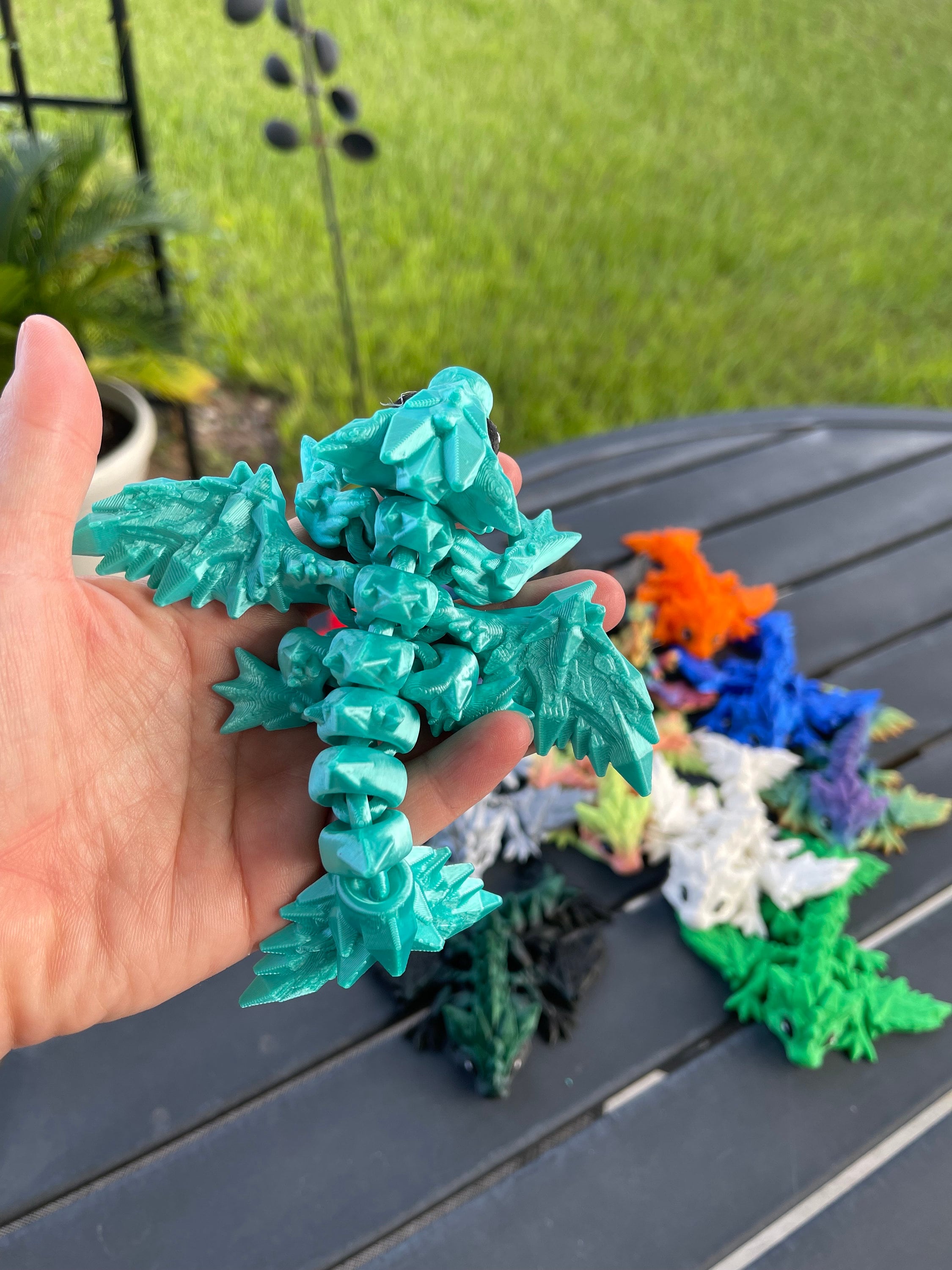 3D Print Baby Articulating Dragon Customizable Choose your own Color Bookself Decor Fidget Toy Gift-Create Fantasy Crafts