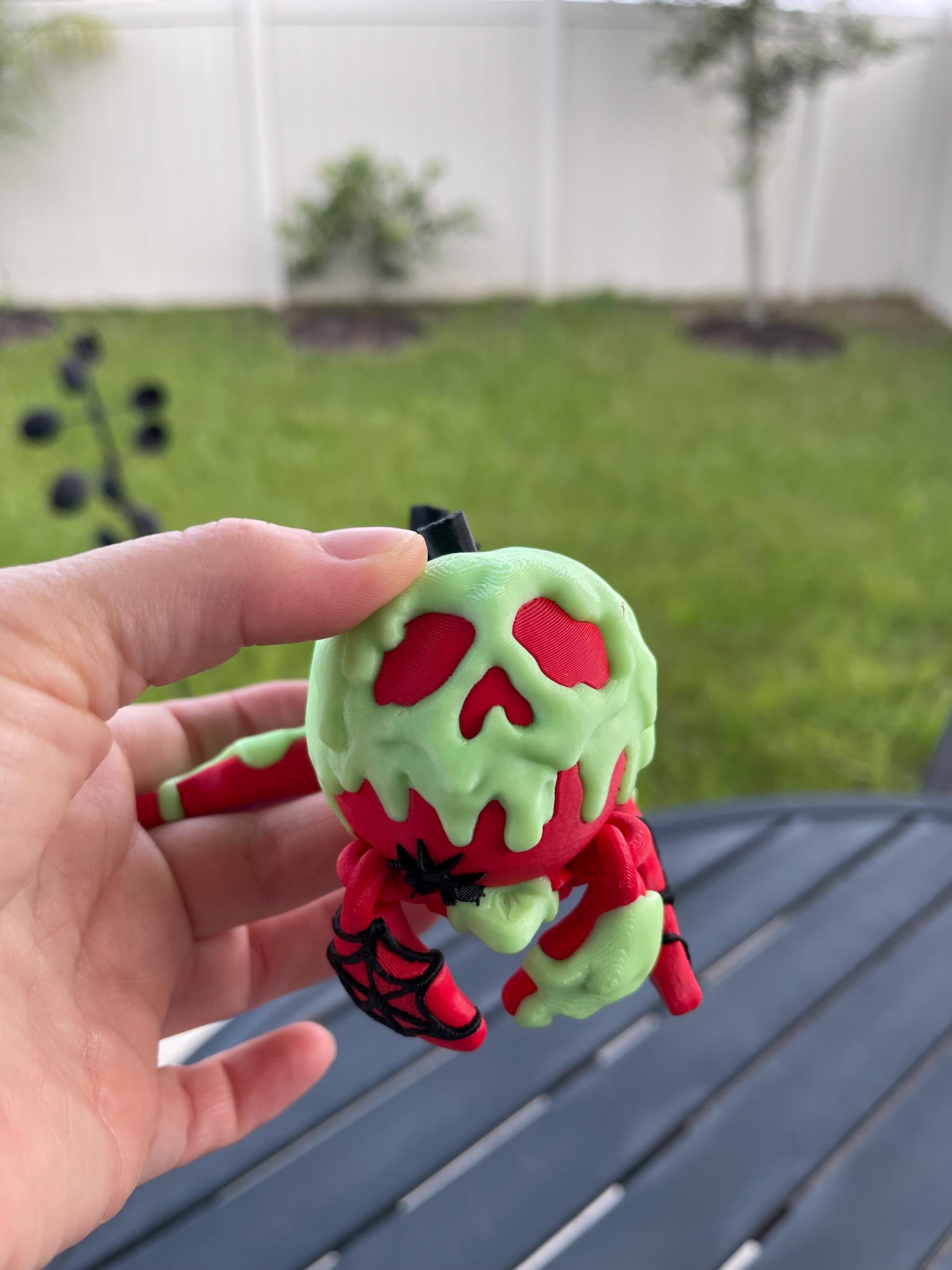 Poison Apple Turtle 3D Printed Articulating Customizable Choose Color-Create Fantasy Crafts
