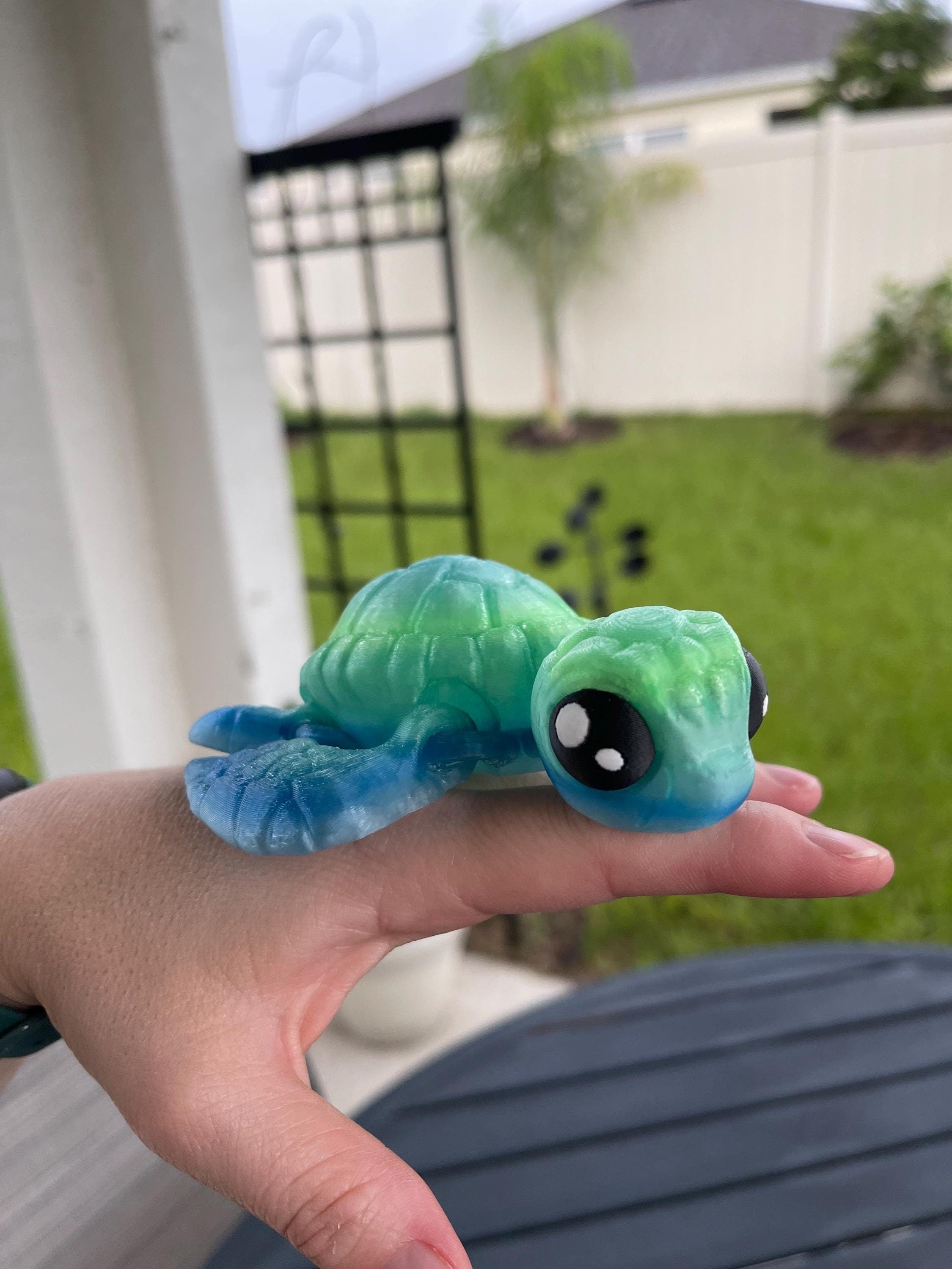 Cute Sea Turtle 3D Printed Articulating Customizable Choose Color-Create Fantasy Crafts