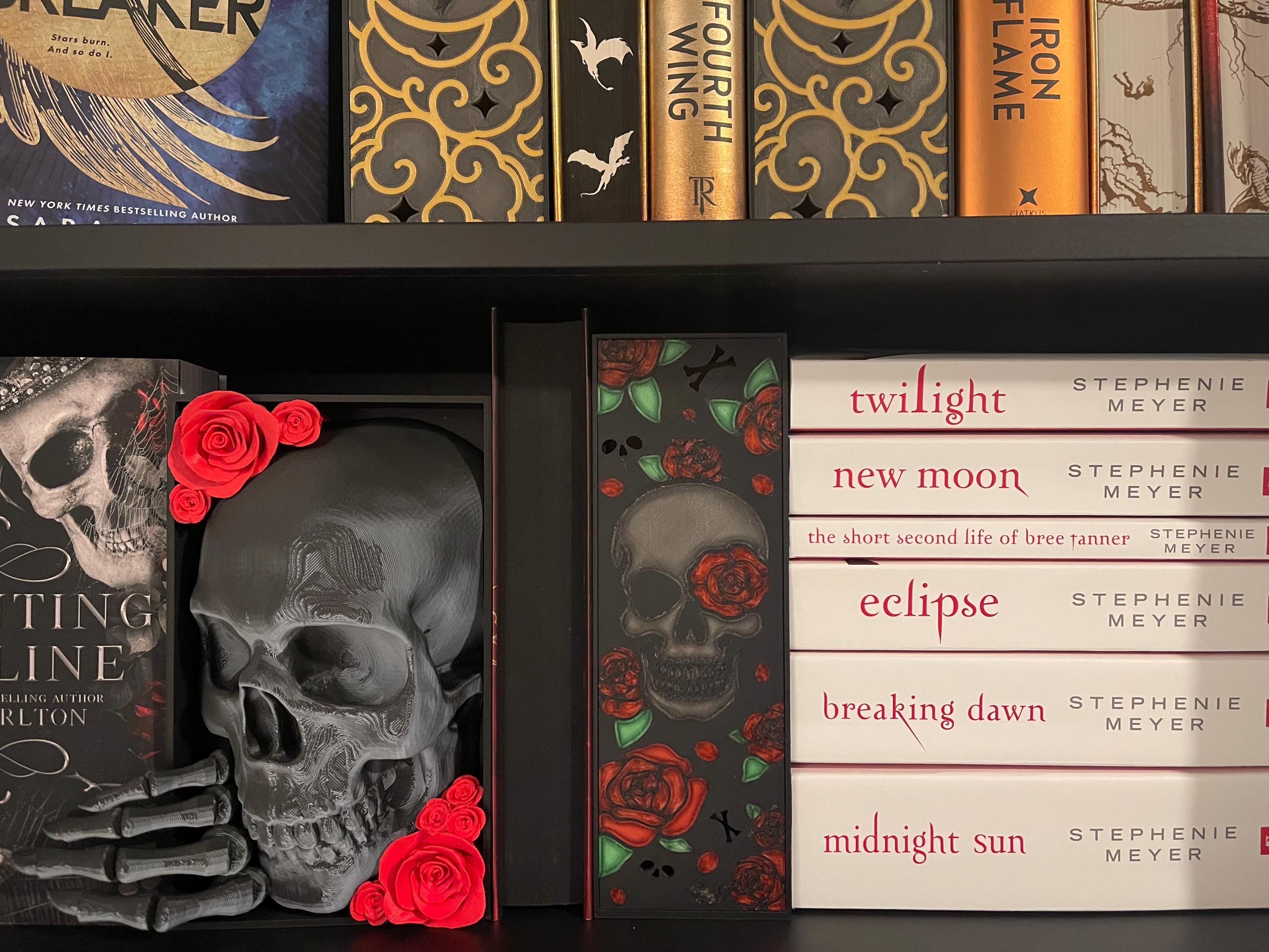 Skull Light Up Book Nook USB 3D Printed Bookshelf Decor-Create Fantasy Crafts