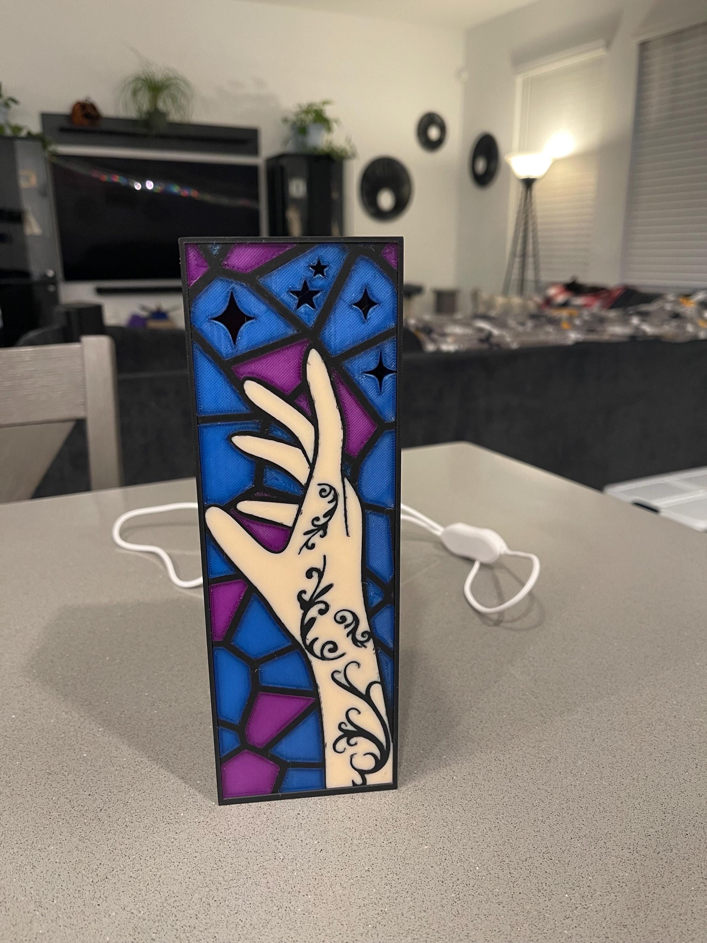 Reaching for the Stars - Light Up Book Nook USB UV 3D Printed Bookshelf Decor-Create Fantasy Crafts