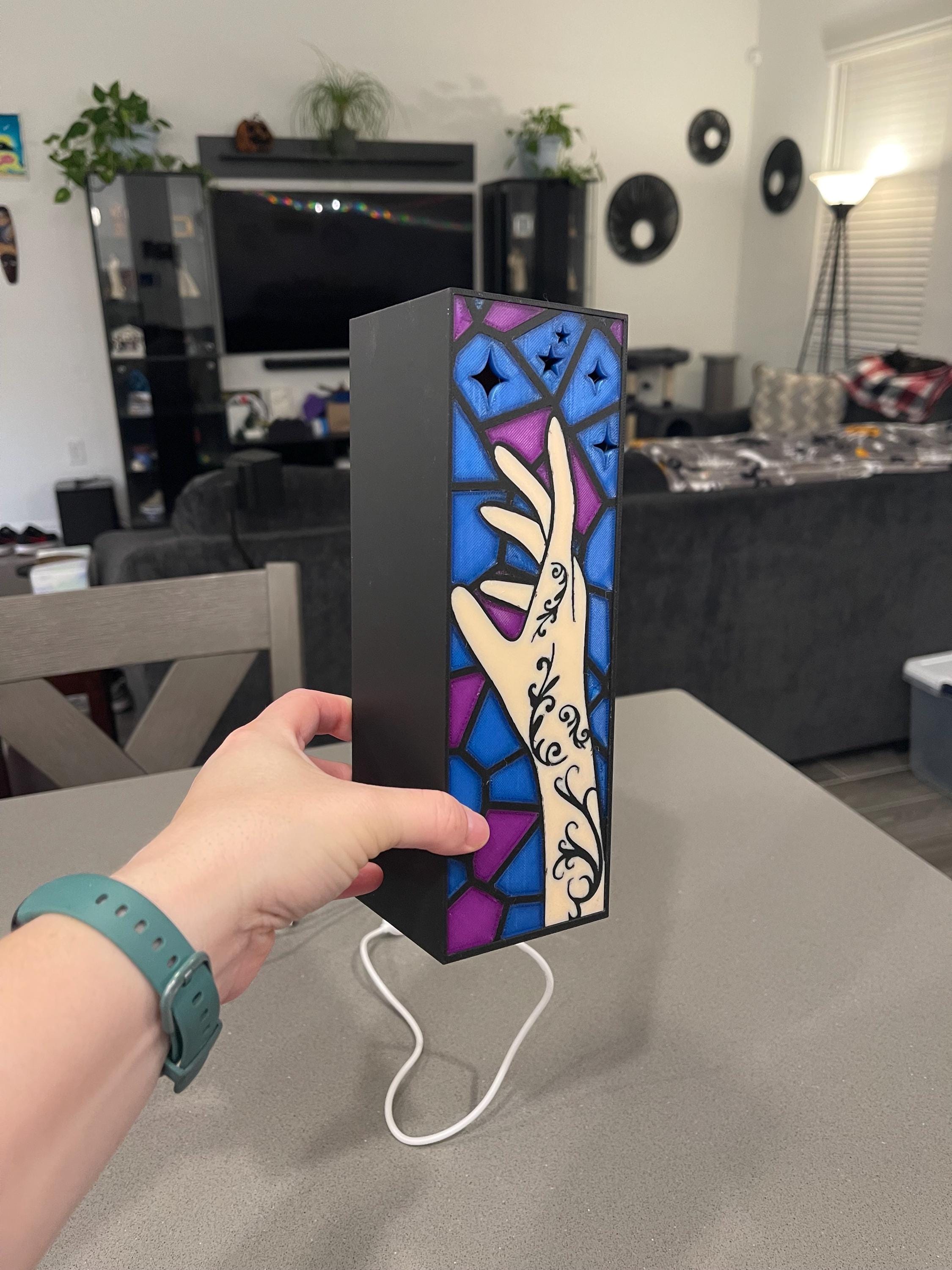 Reaching for the Stars - Light Up Book Nook USB UV 3D Printed Bookshelf Decor-Create Fantasy Crafts