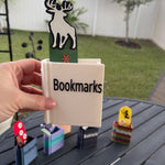 Book Shaped Bookmark Holder 3D Print Customizable Choose Color-Create Fantasy Crafts