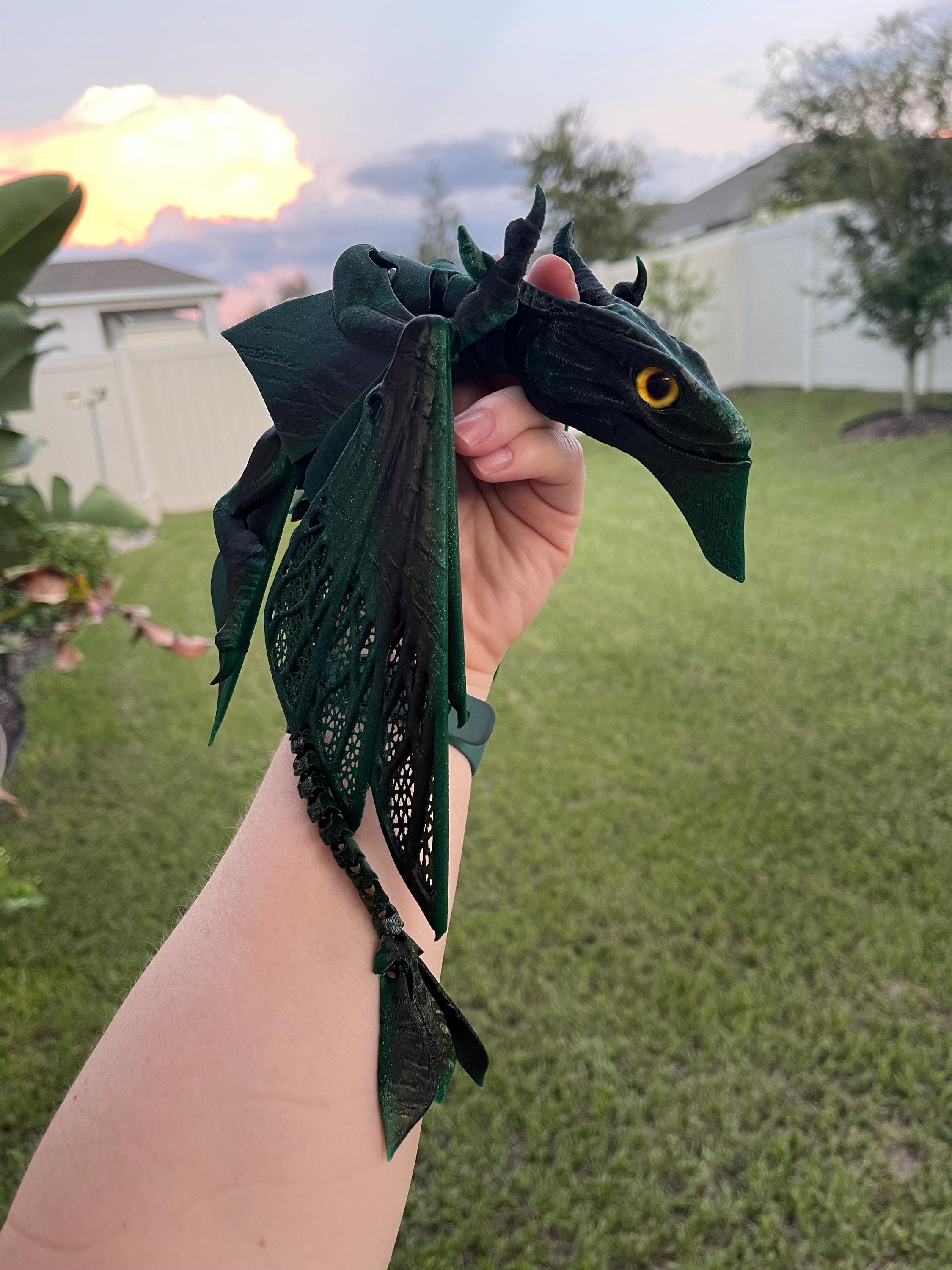 Lizard Dragon 3D Print Articulating Customizable You Choose Color-Create Fantasy Crafts