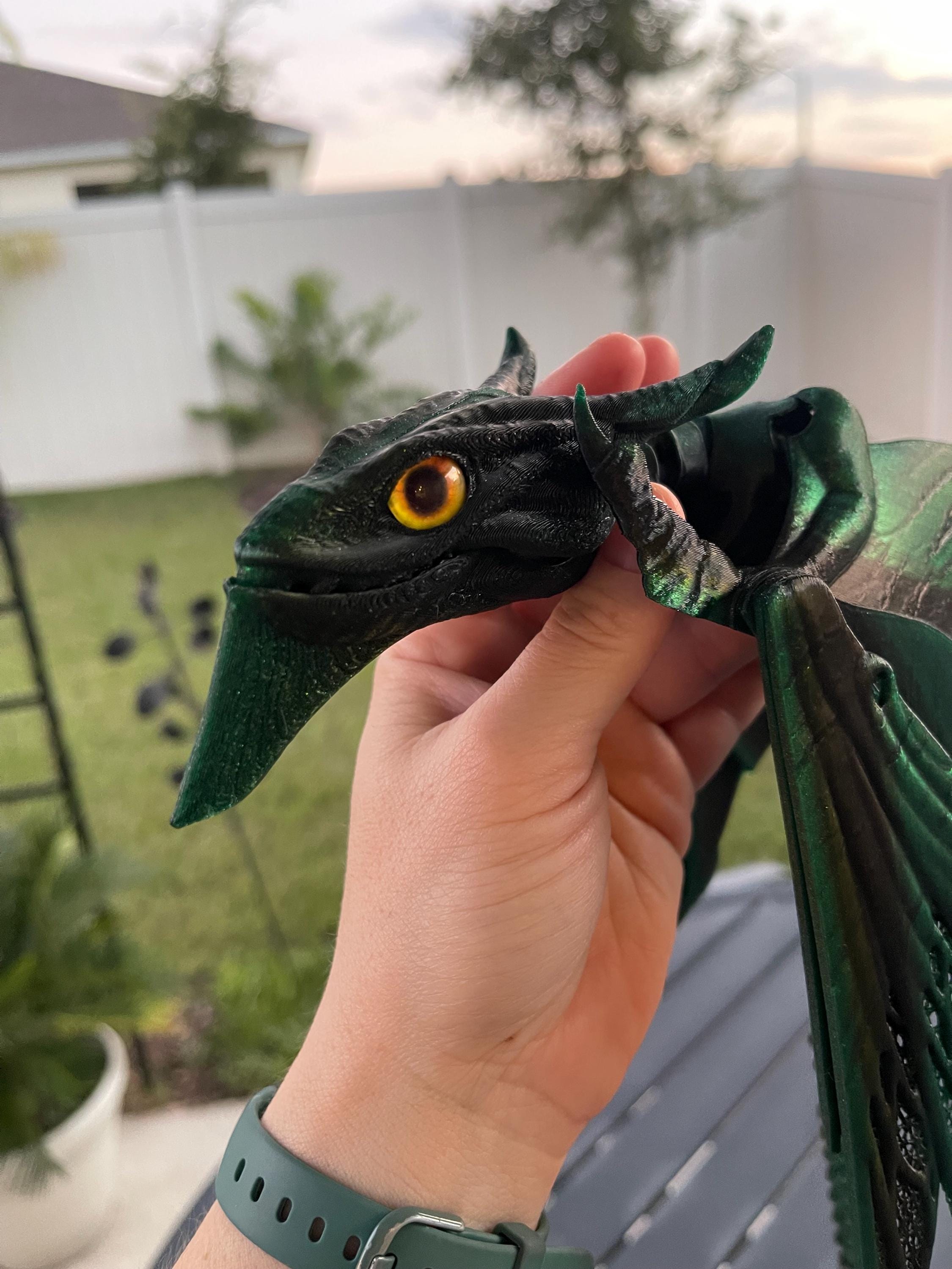 Lizard Dragon 3D Print Articulating Customizable You Choose Color-Create Fantasy Crafts