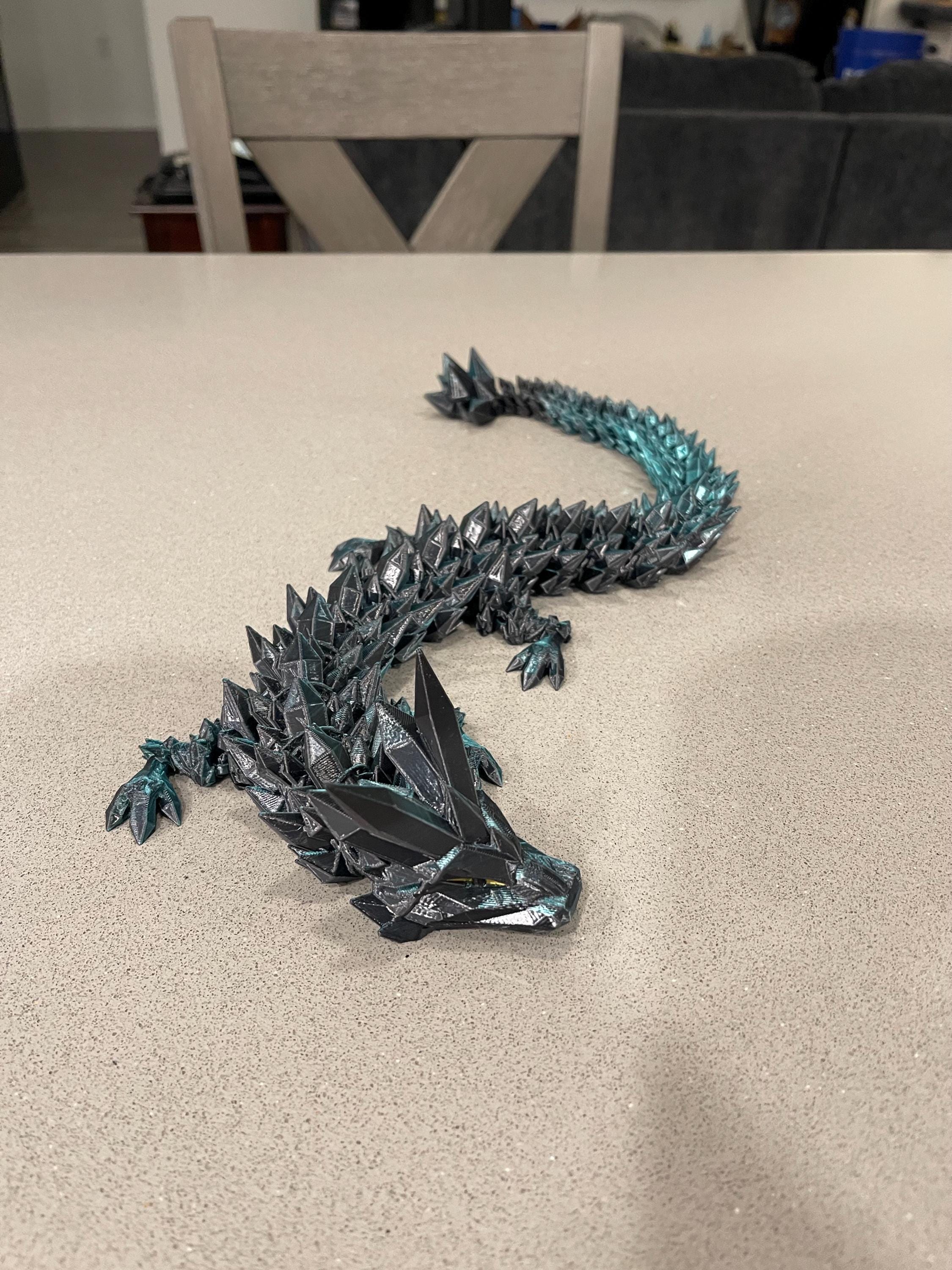 3D Printed Long Articulating Dragon Customizable Choose Color-Create Fantasy Crafts