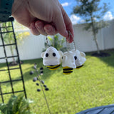 Cute Ghost BOO Bee 3D Print Keychain - Articulating-Create Fantasy Crafts