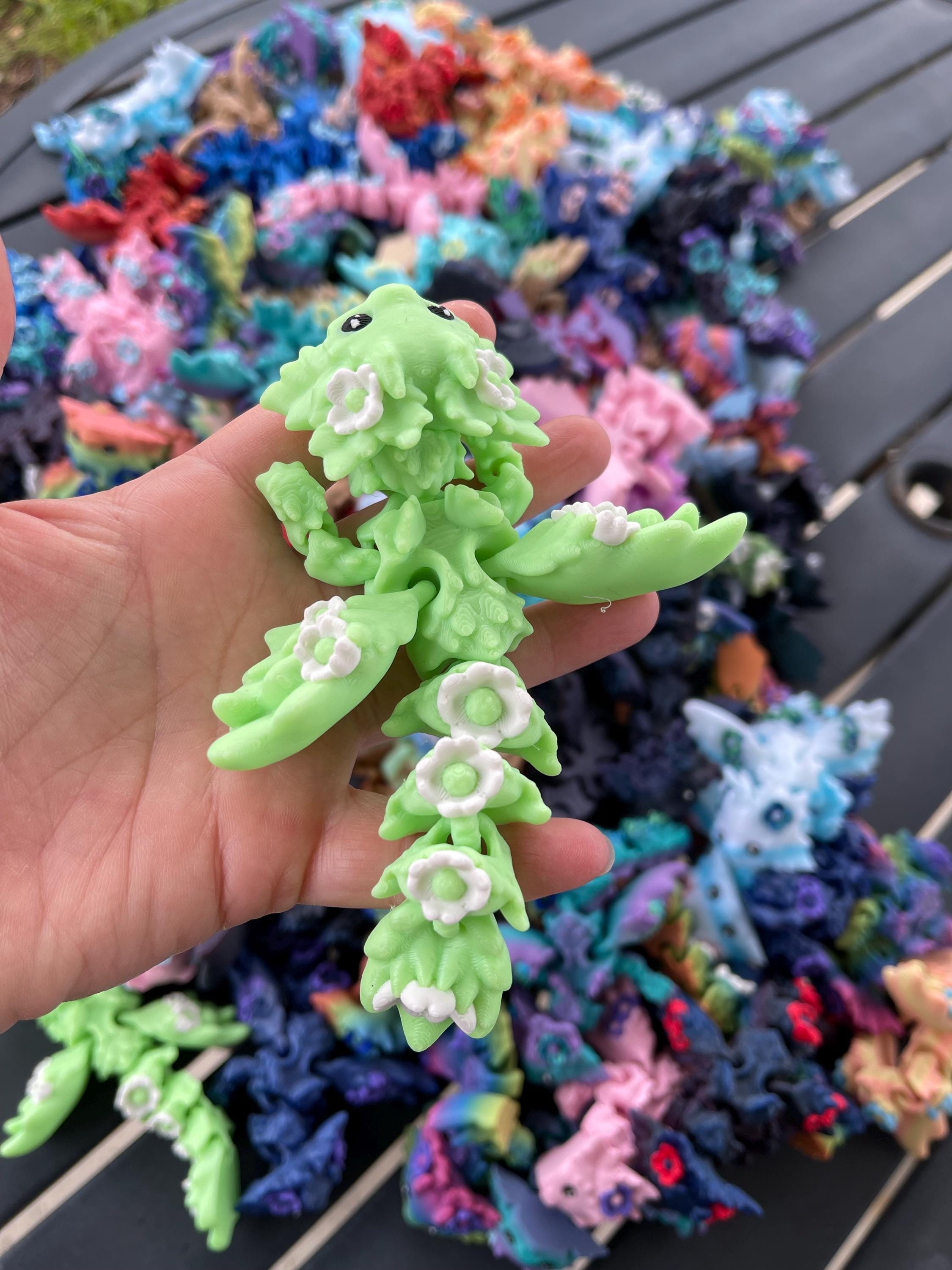 Mystery Surprise - Cute Mini Kosha Axolotl Flower Dragon 3D Print-Create Fantasy Crafts