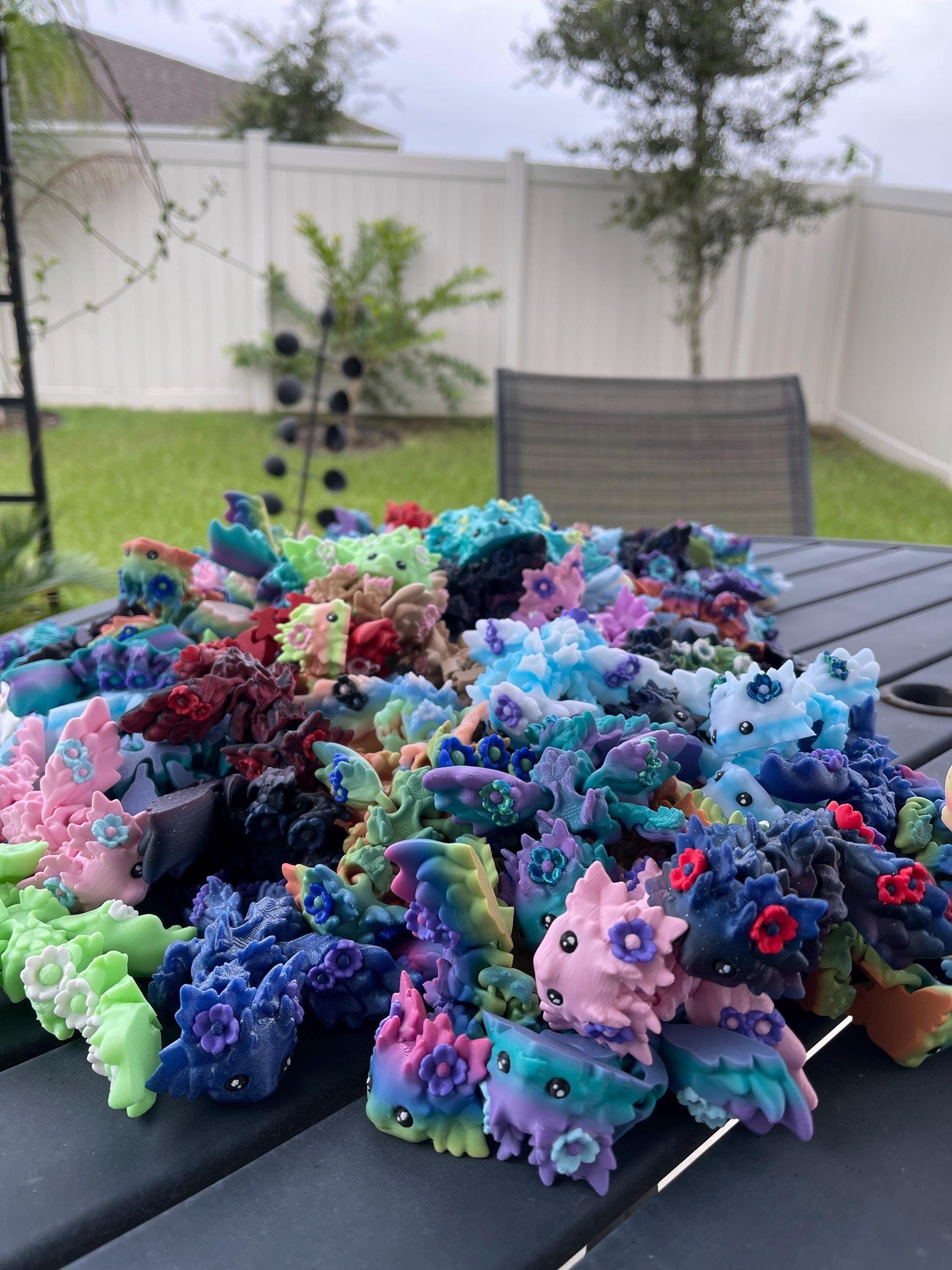 Mystery Surprise - Cute Mini Kosha Axolotl Flower Dragon 3D Print-Create Fantasy Crafts
