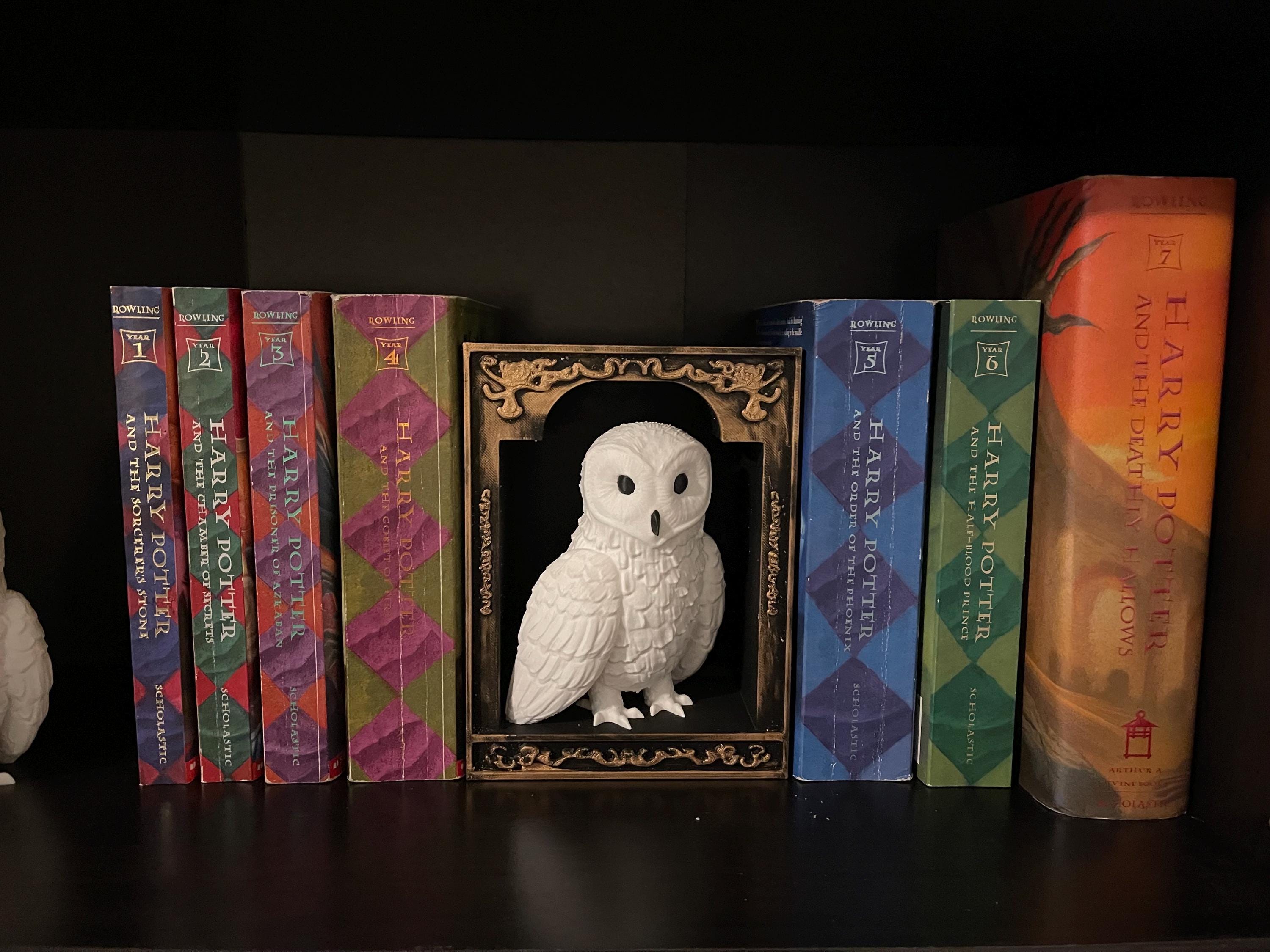 Snowy Owl or Snowy Owl Book Nook Choose Your Style 3D Printed Fantasy Book Shelf Decor-Create Fantasy Crafts